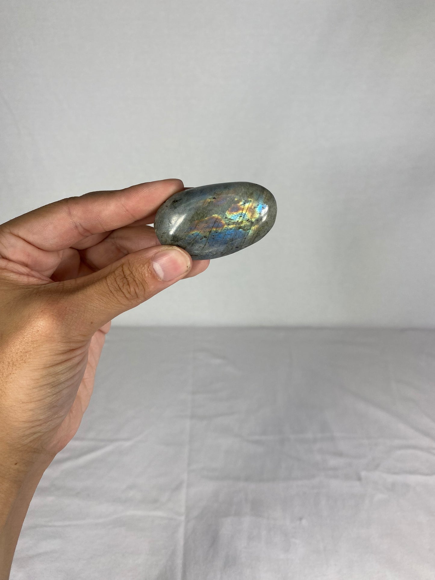 Madagascan Polished Labradorite Palm Stone (G1)
