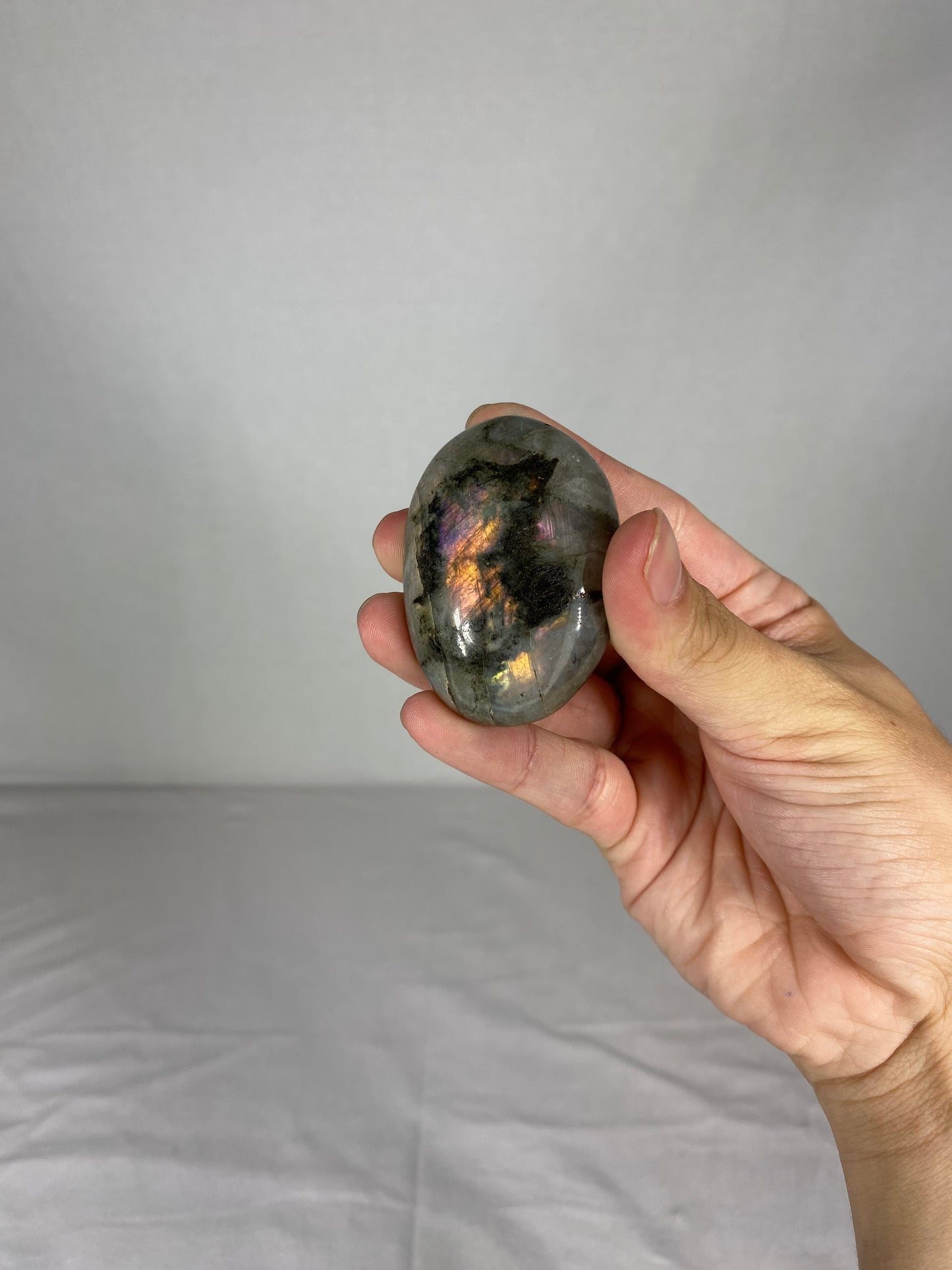 Madagascan Polished Labradorite Palm Stone (N)