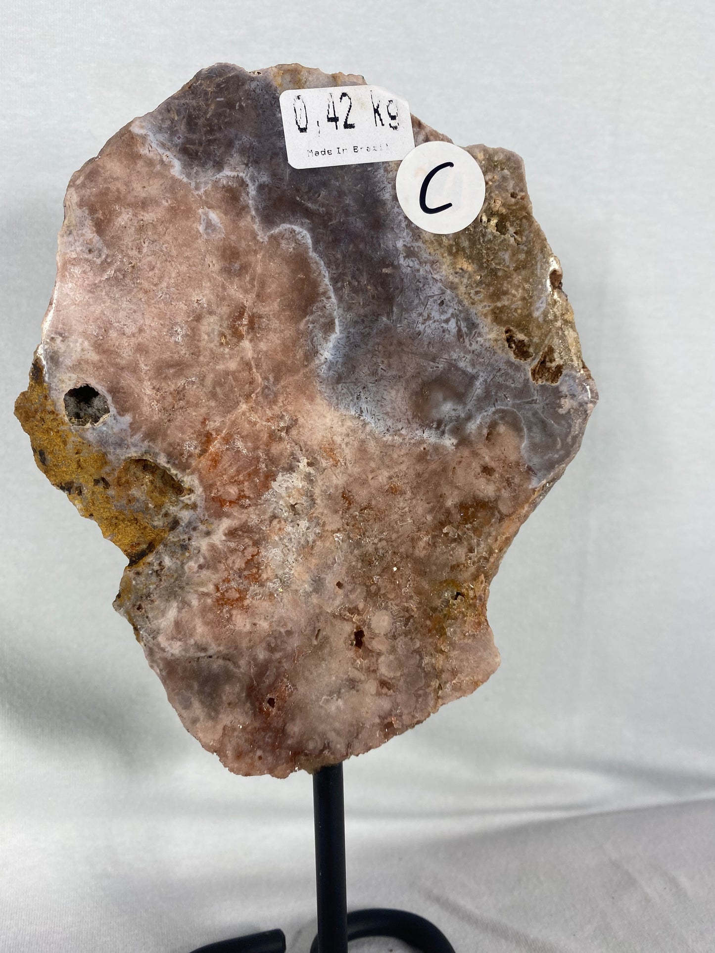 Brazilian Pink Amethyst Specimen On Stand (C)