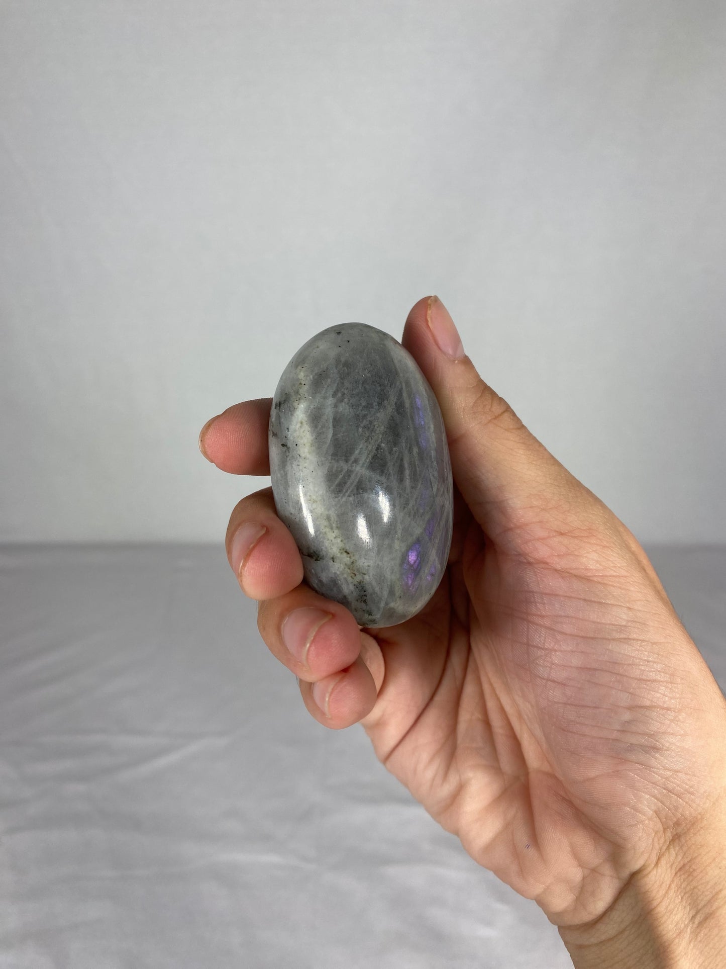 Madagascan Polished Labradorite Palm Stone (I1)