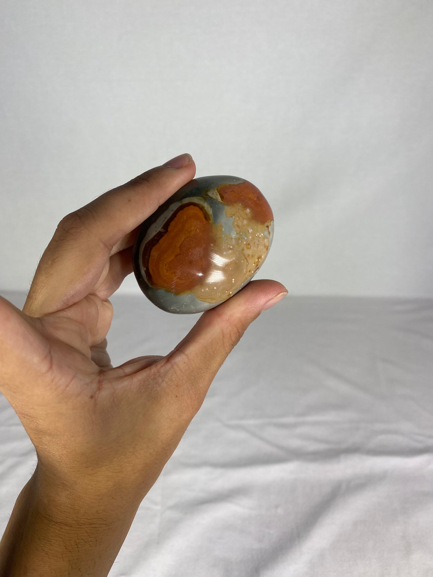 Madagascan Polished Jasper Palm Stone (R)