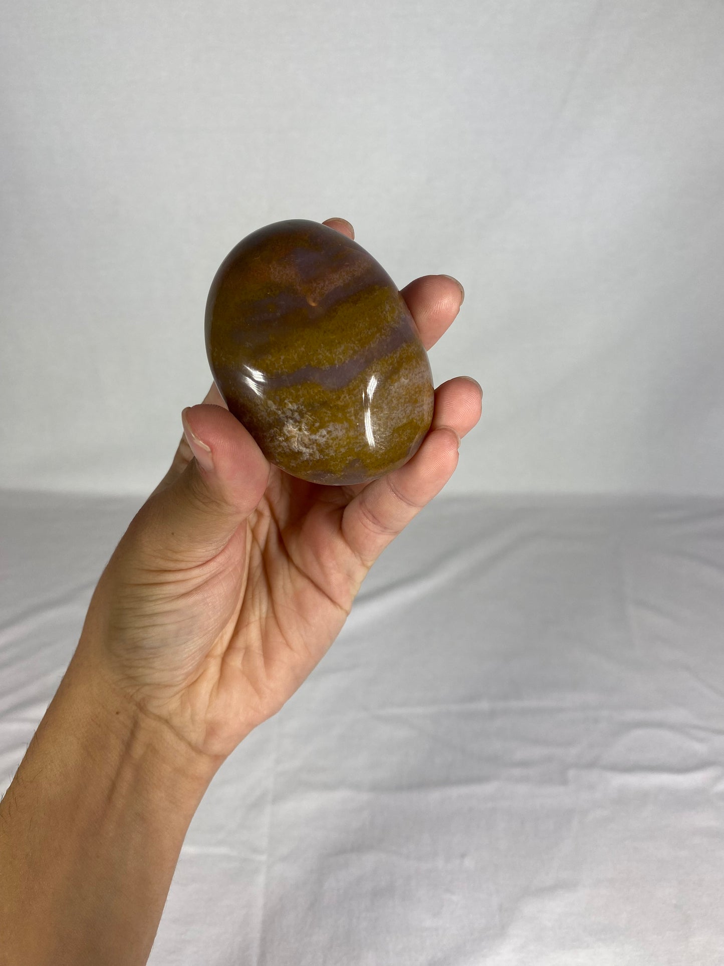 Madagascan Polished Jasper Palm Stone (U)