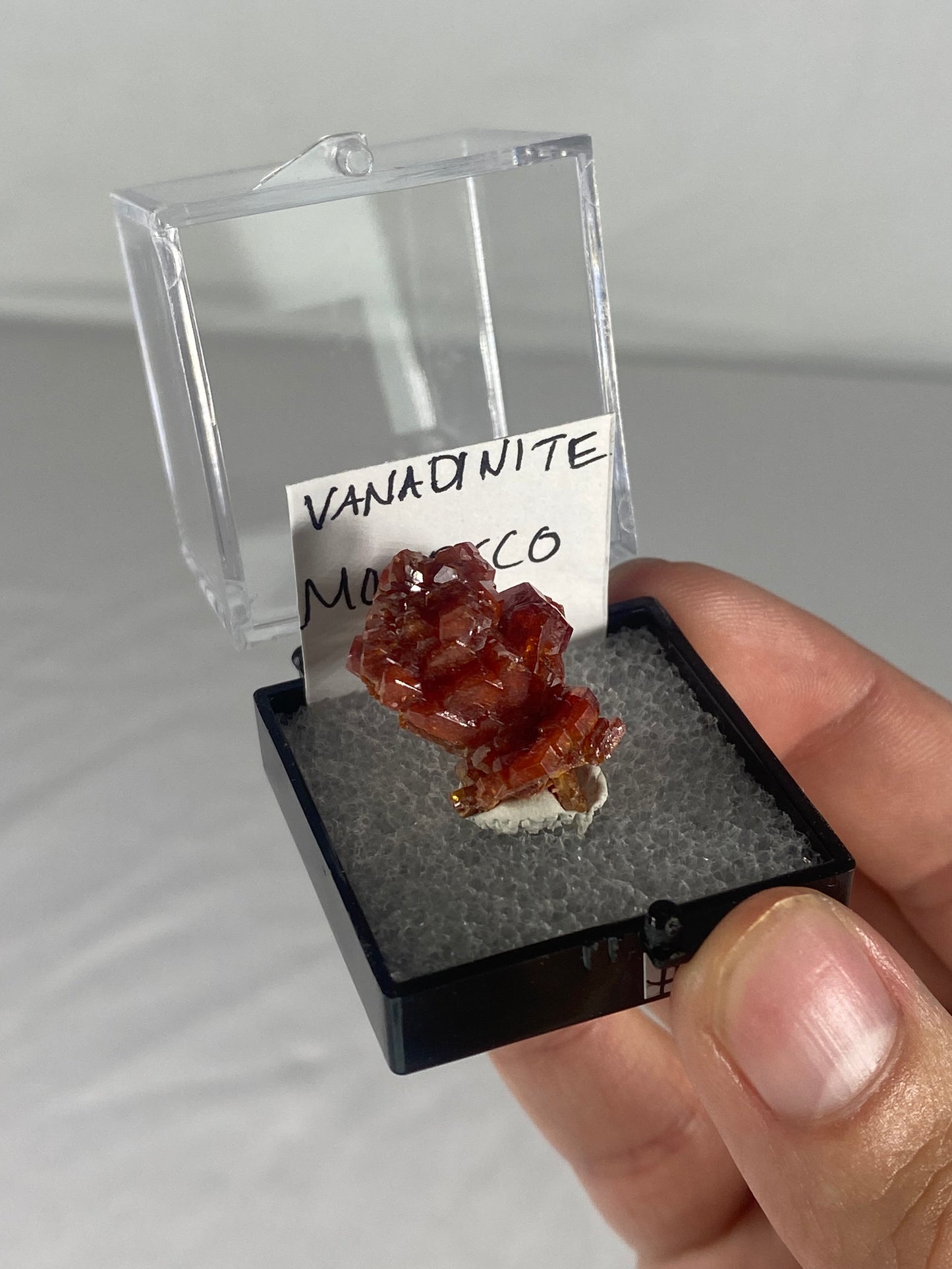 Moroccan Vanadinite Thumbnail Specimen (Pre-Done E)