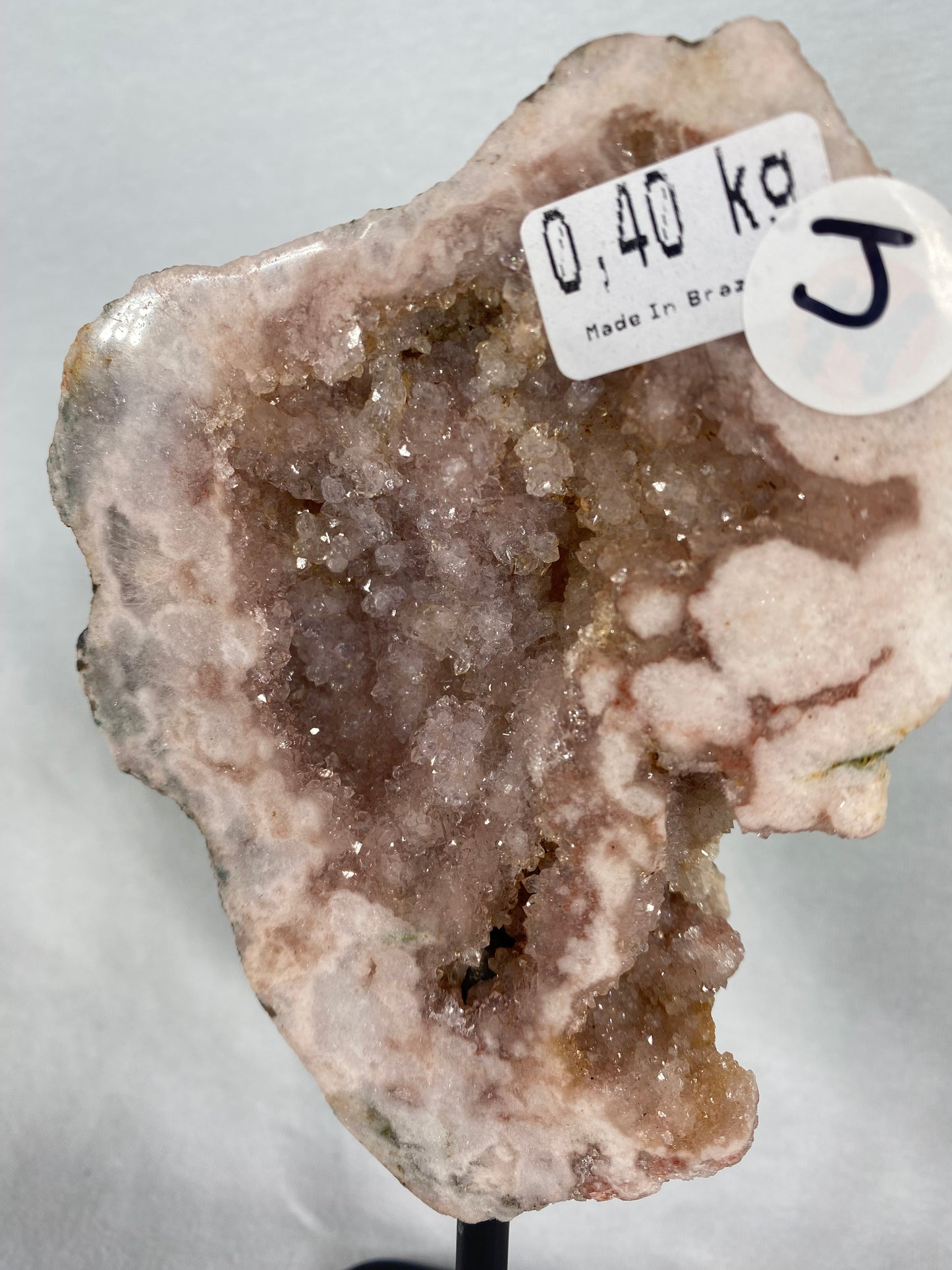 Brazilian Pink Amethyst Specimen On Stand (J)