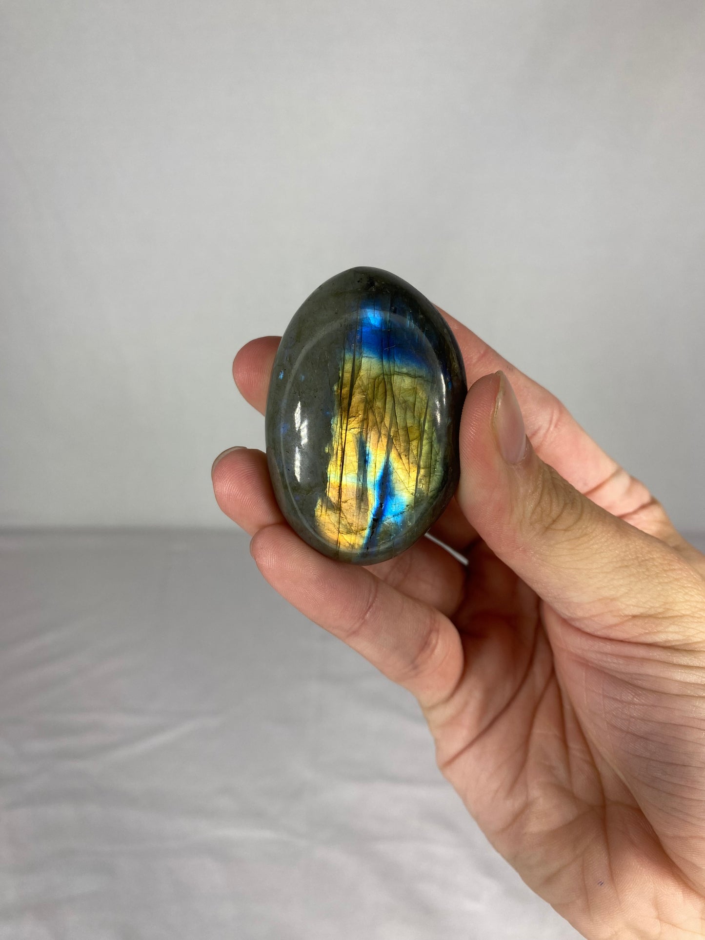 Madagascan Polished Labradorite Palm Stone (X)