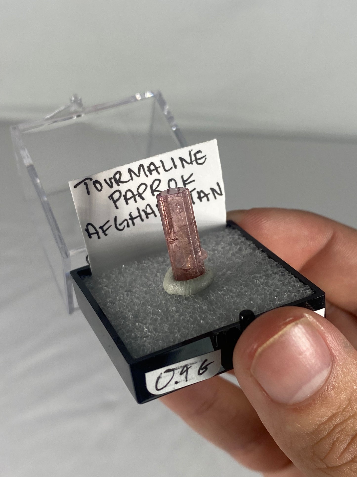 Pink Tourmaline Thumbnail Specimen From Afghanistan (Pre-Done B)