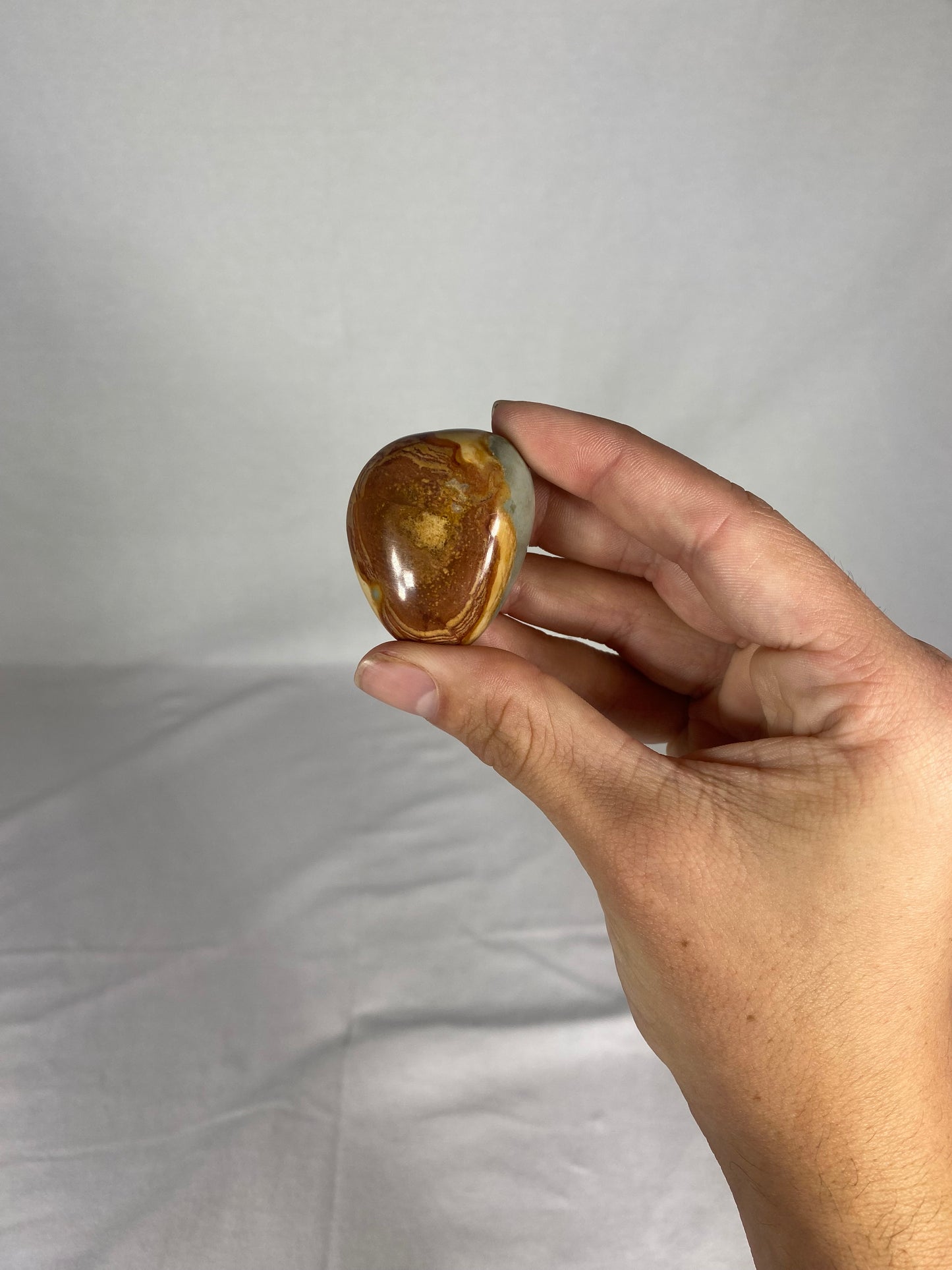Madagascan Polished Jasper Palm Stone (B)