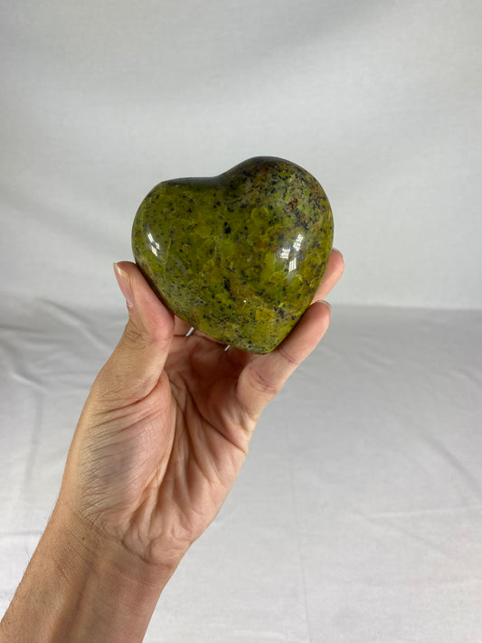 Madagascan Polished Green Opal Heart (E)
