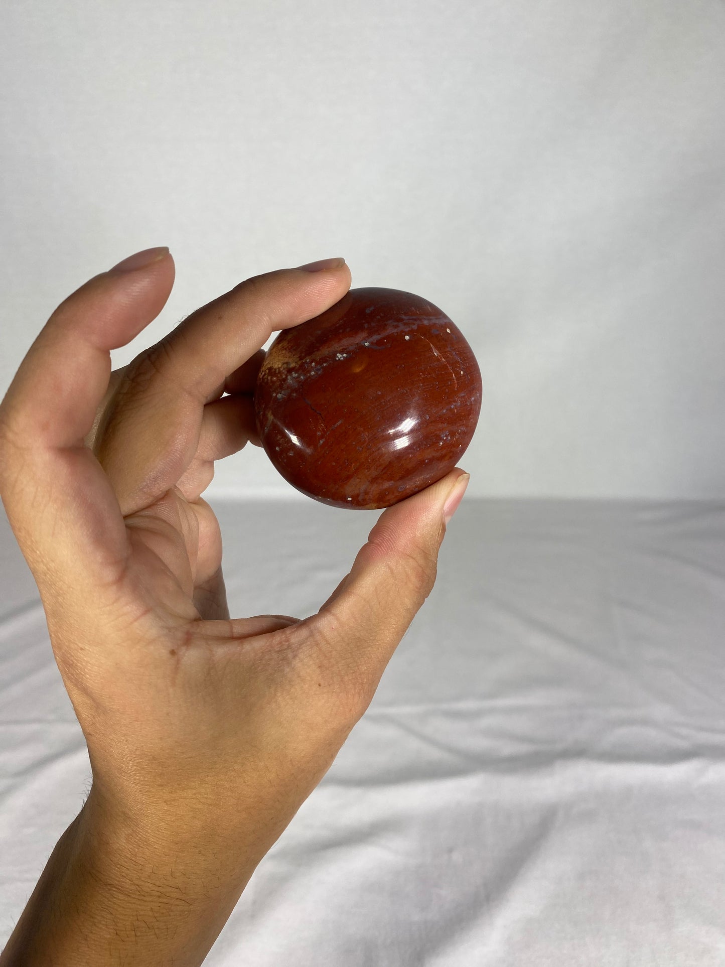 Madagascan Polished Jasper Palm Stone (H)