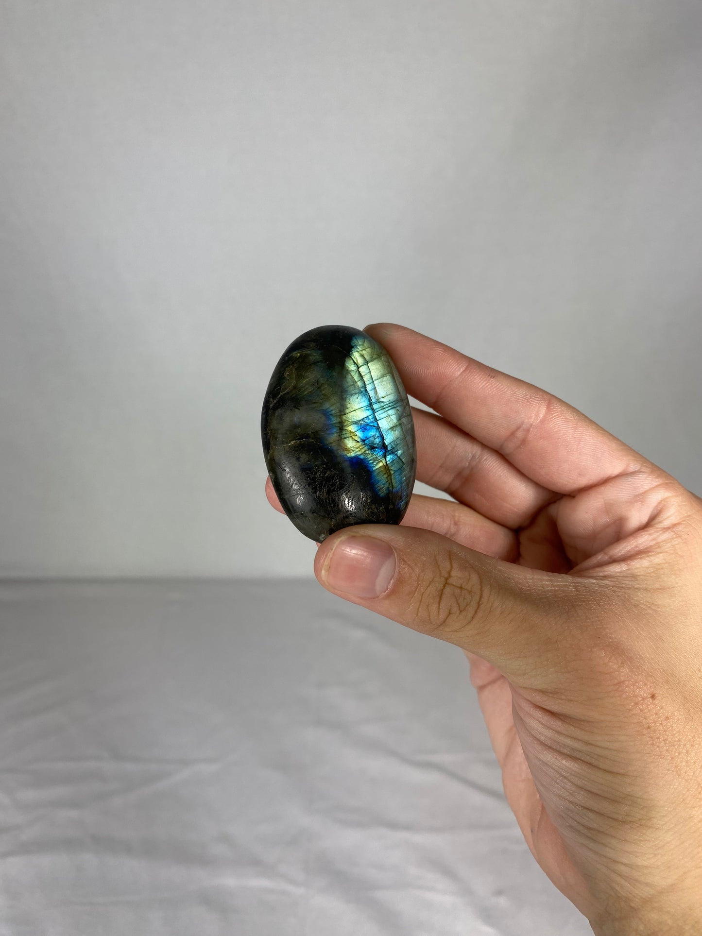 Madagascan Polished Labradorite Palm Stone (G)
