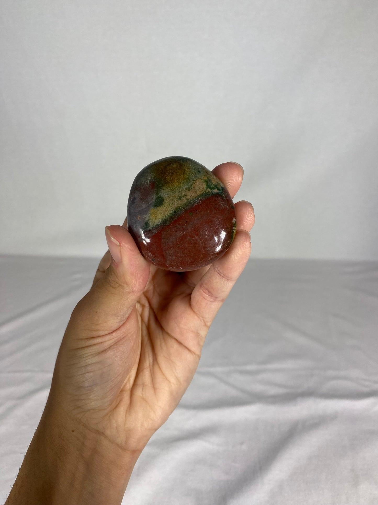 Madagascan Polished Jasper Palm Stone (P)