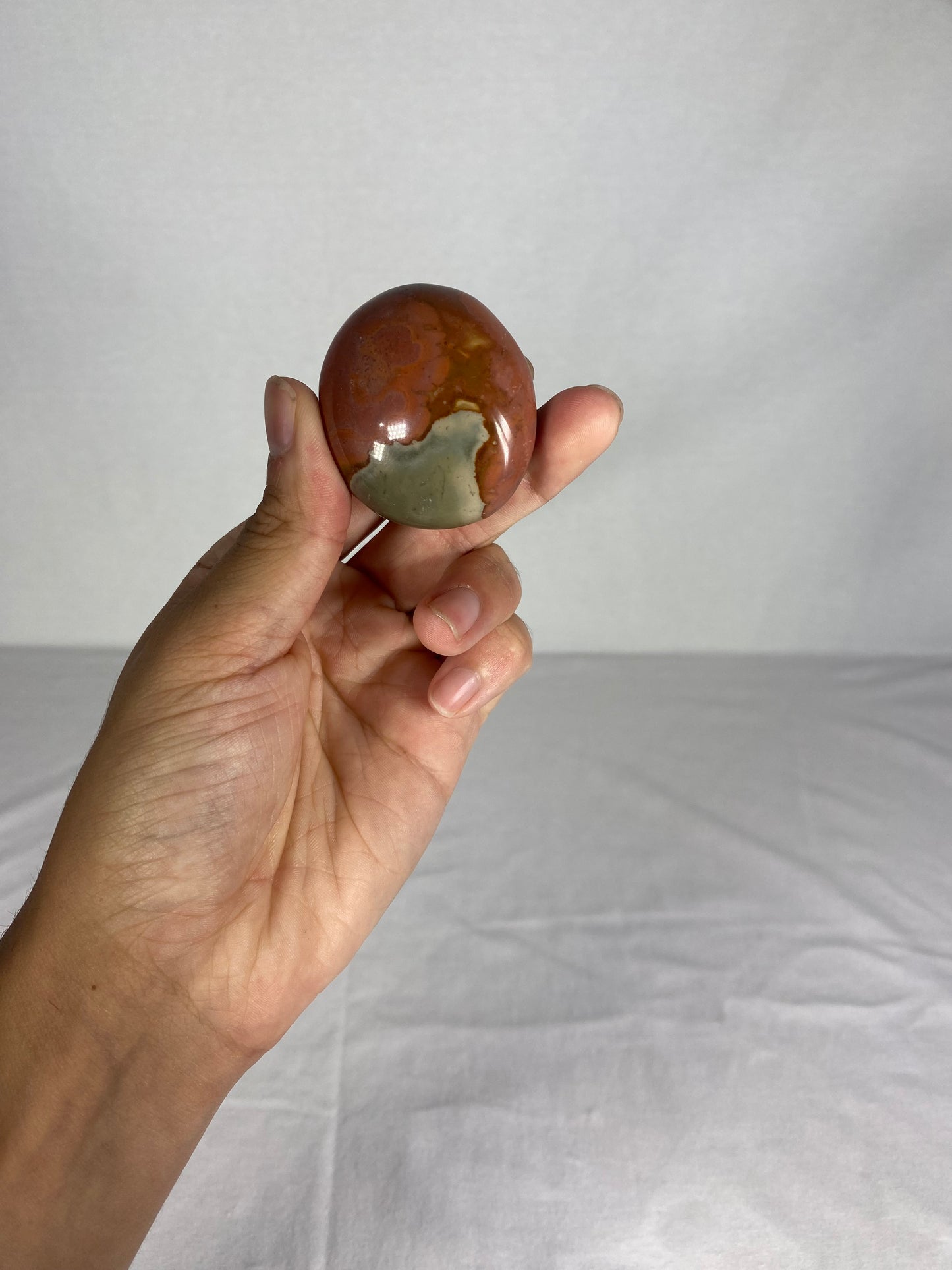 Madagascan Polished Jasper Palm Stone (E)