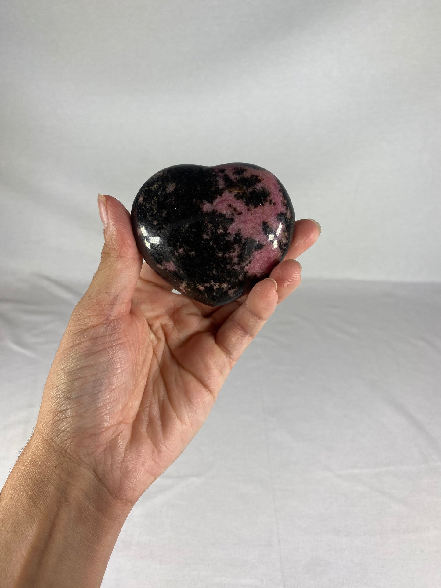 Madagascan Polished Rhodonite Heart (I)