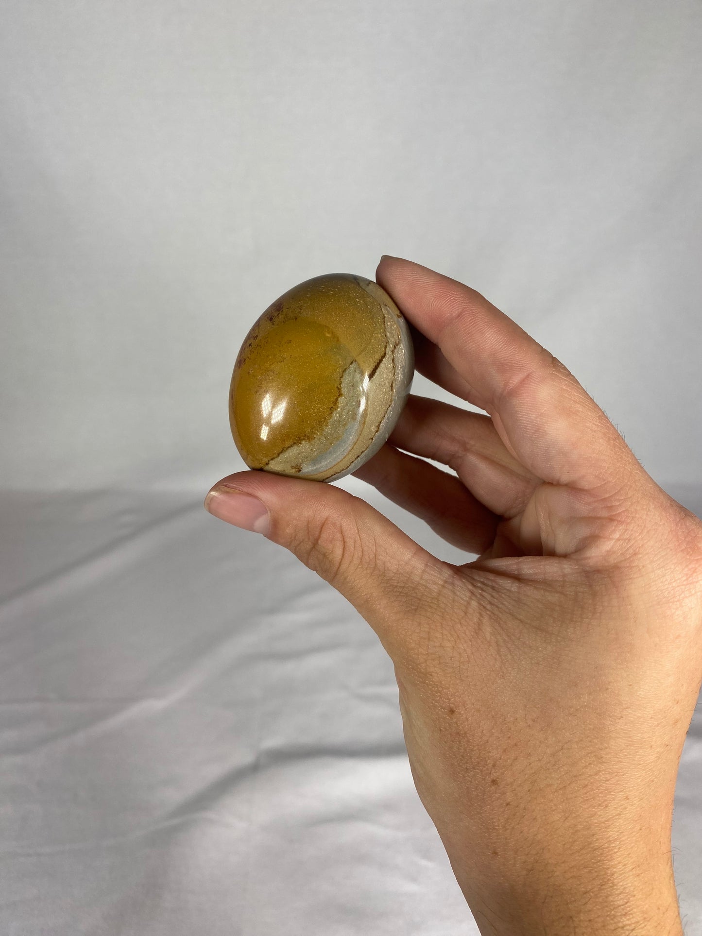 Madagascan Polished Jasper Palm Stone (D)