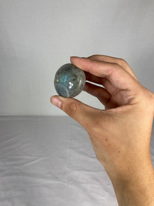 Madagascan Polished Labradorite Palm Stone (B1)