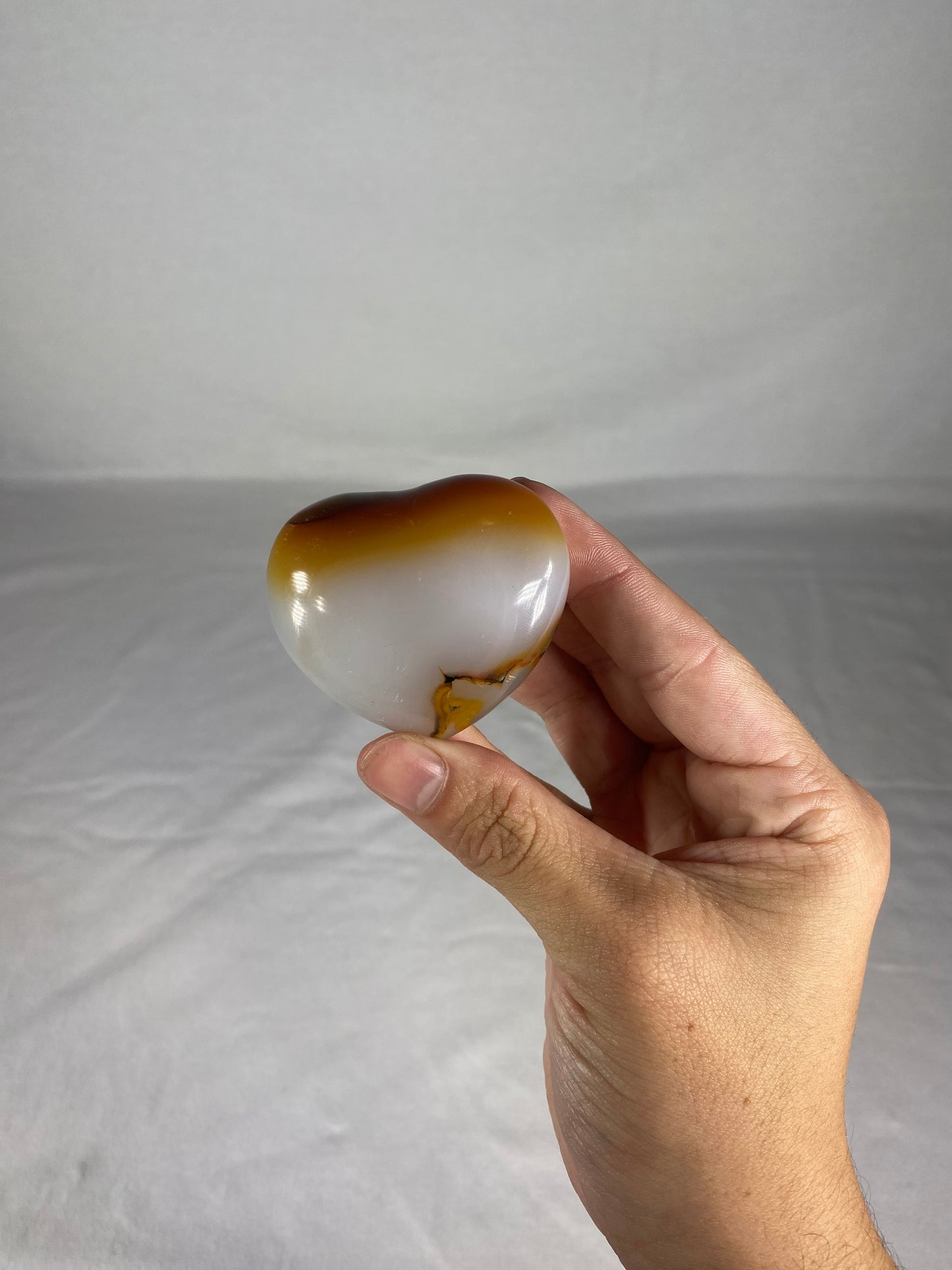 Madagascan Polished Carnelian Heart (G)