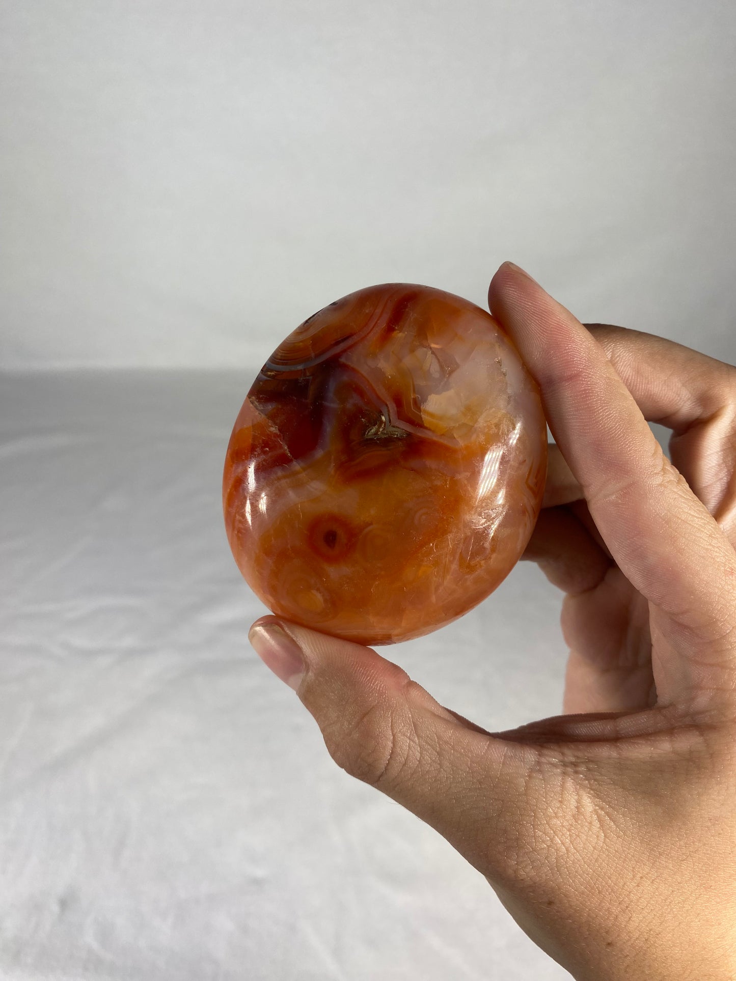 Madagascan Polished Carnelian Palm Stone (B)