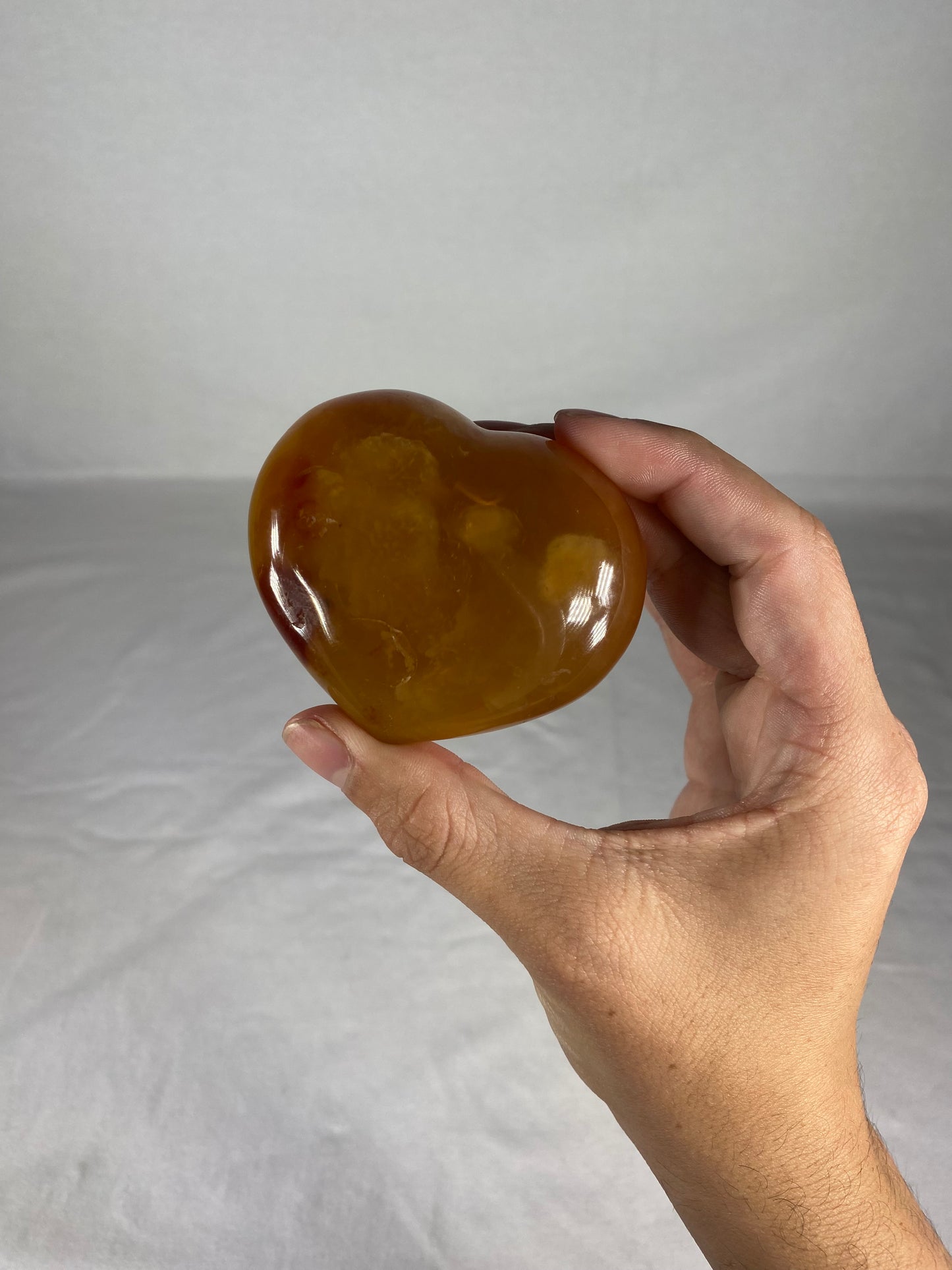 Madagascan Polished Carnelian Heart (D)