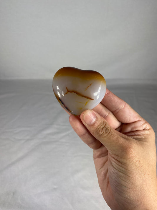 Madagascan Polished Carnelian Heart (G)