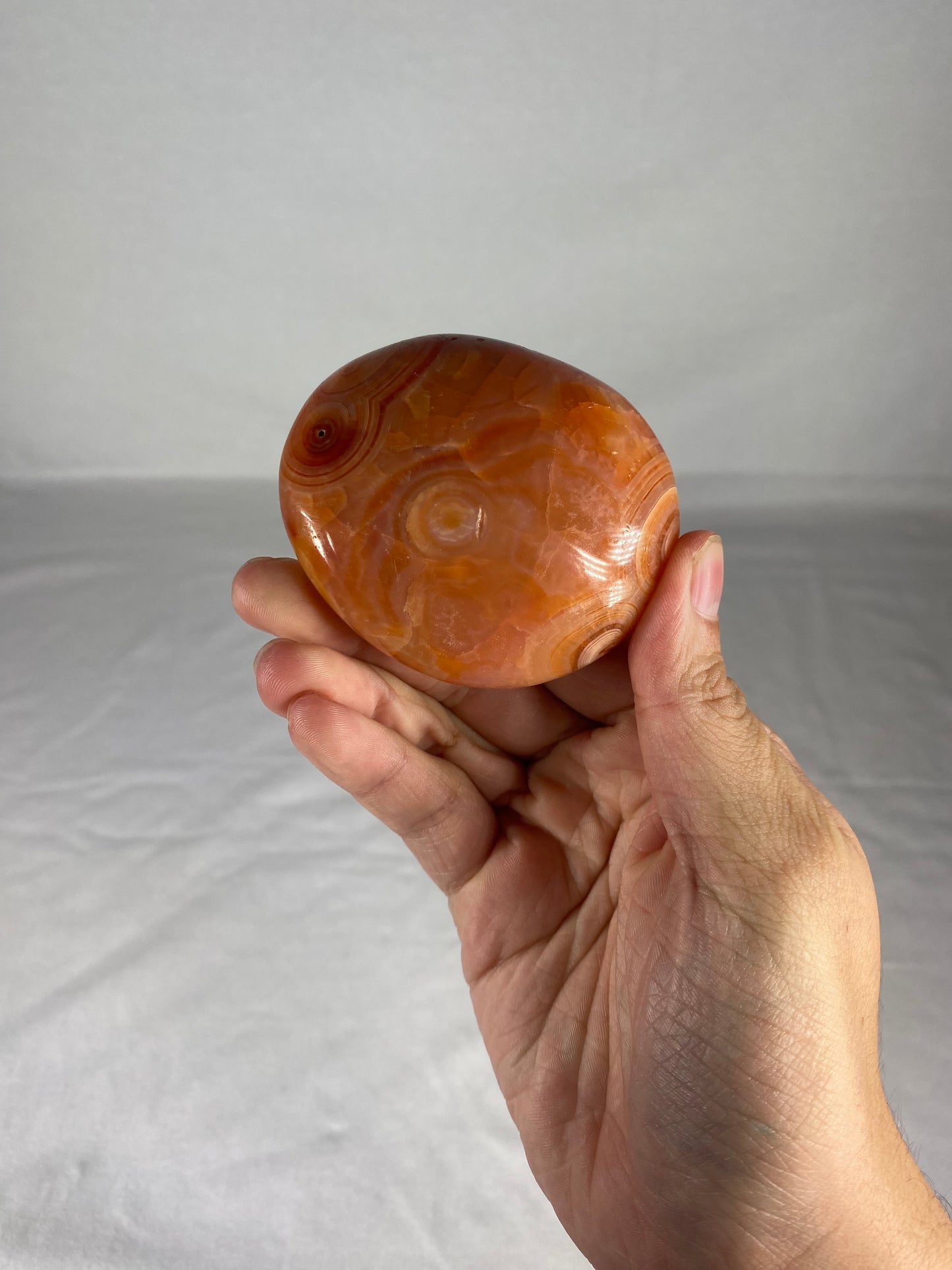 Madagascan Polished Carnelian Palm Stone (B)