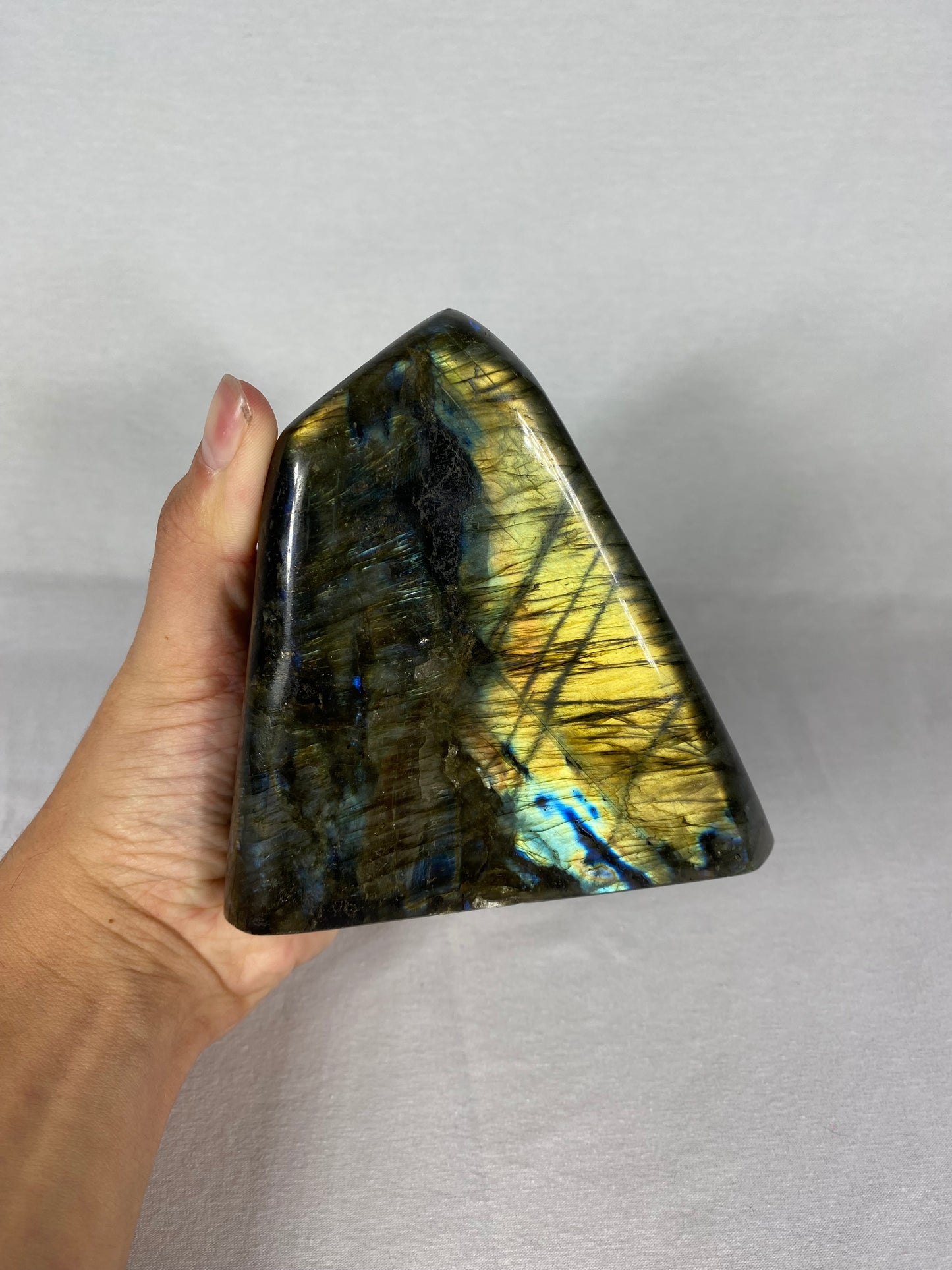 Madagascan Polished Labradorite Freeform Mountain (D)