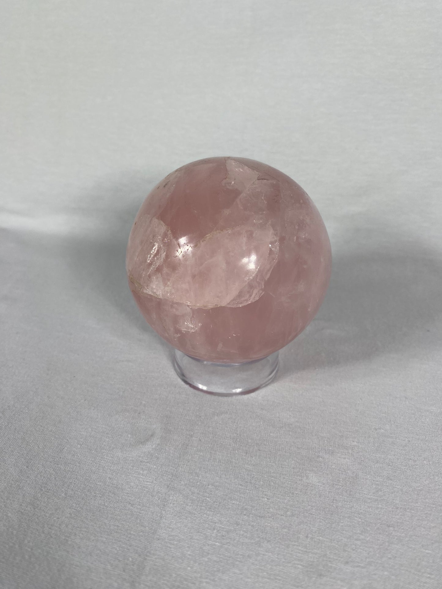 Madagascan Polished Rose Quartz Sphere (F)