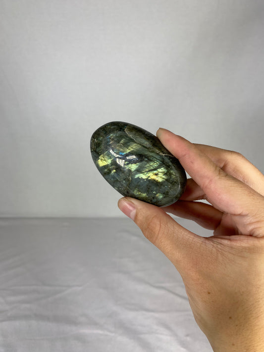 Madagascan Polished Labradorite Palm Stone (D)