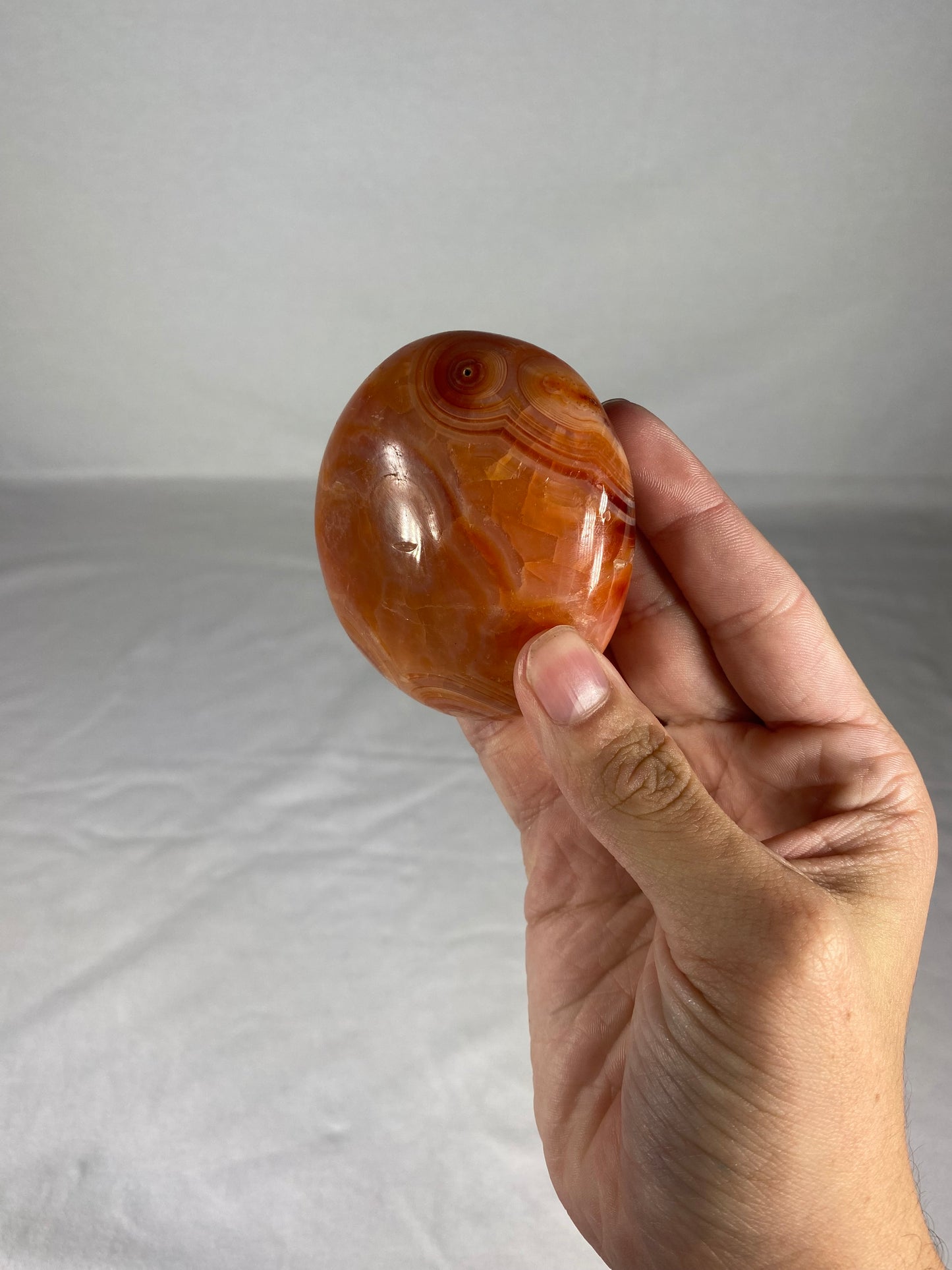 Madagascan Polished Carnelian Palm Stone (B)