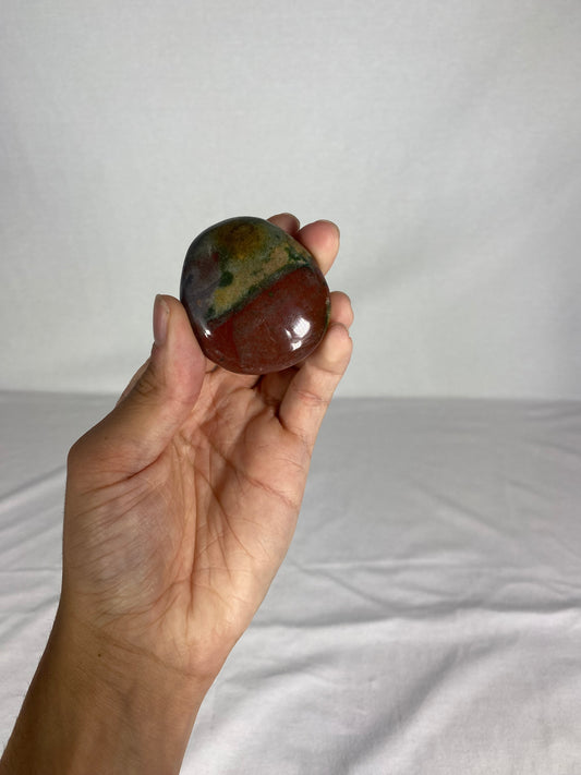 Madagascan Polished Jasper Palm Stone (P)