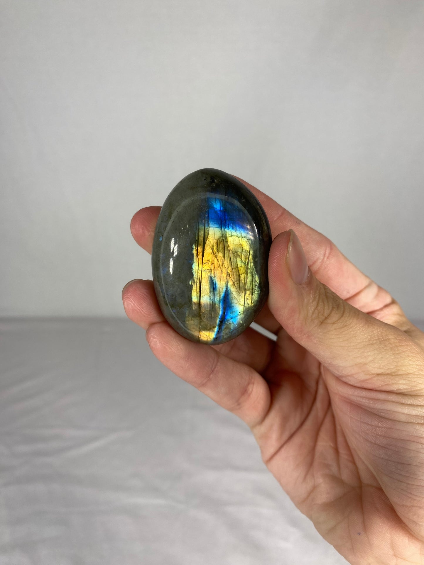 Madagascan Polished Labradorite Palm Stone (X)