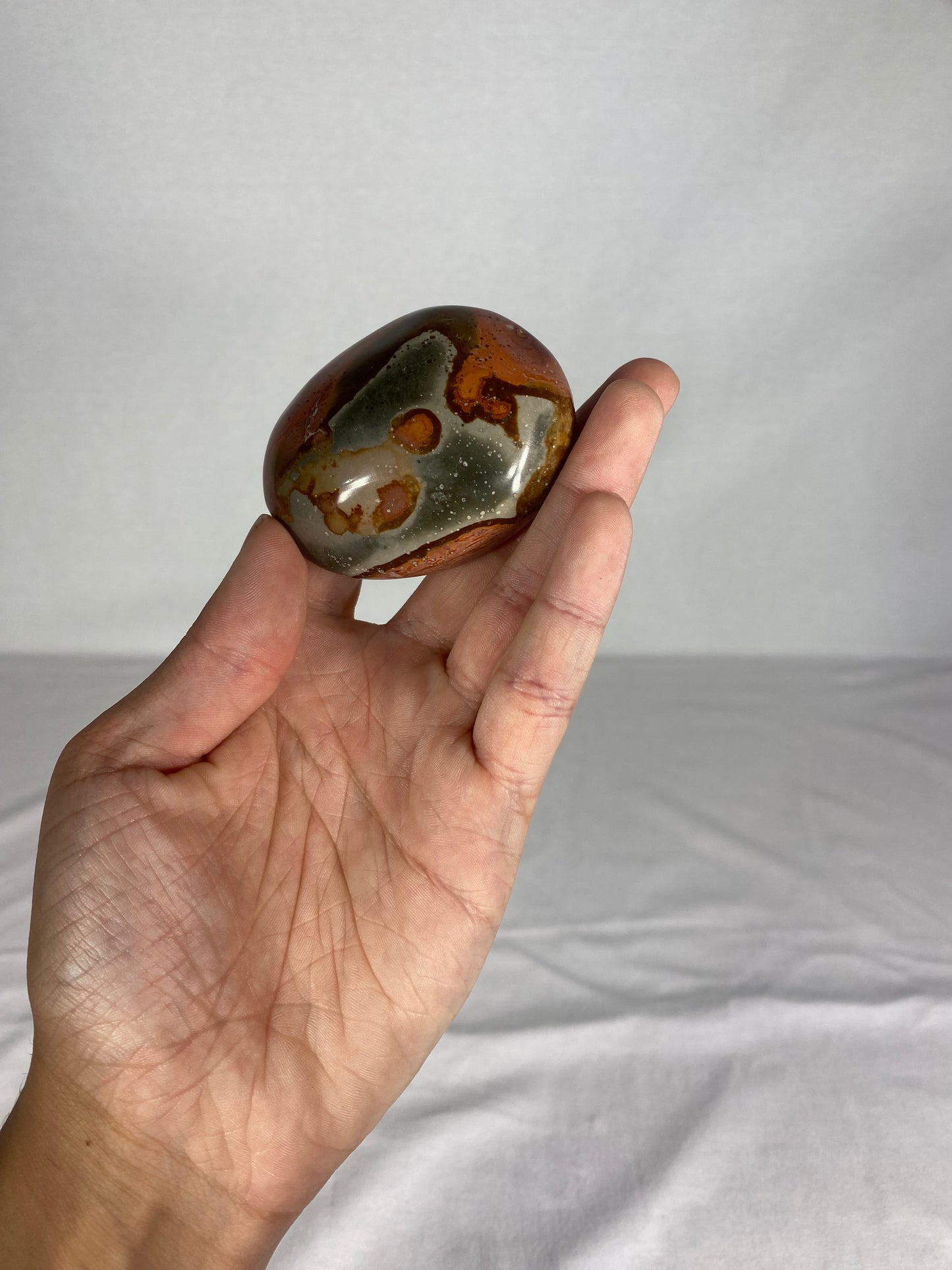 Madagascan Polished Jasper Palm Stone (M)