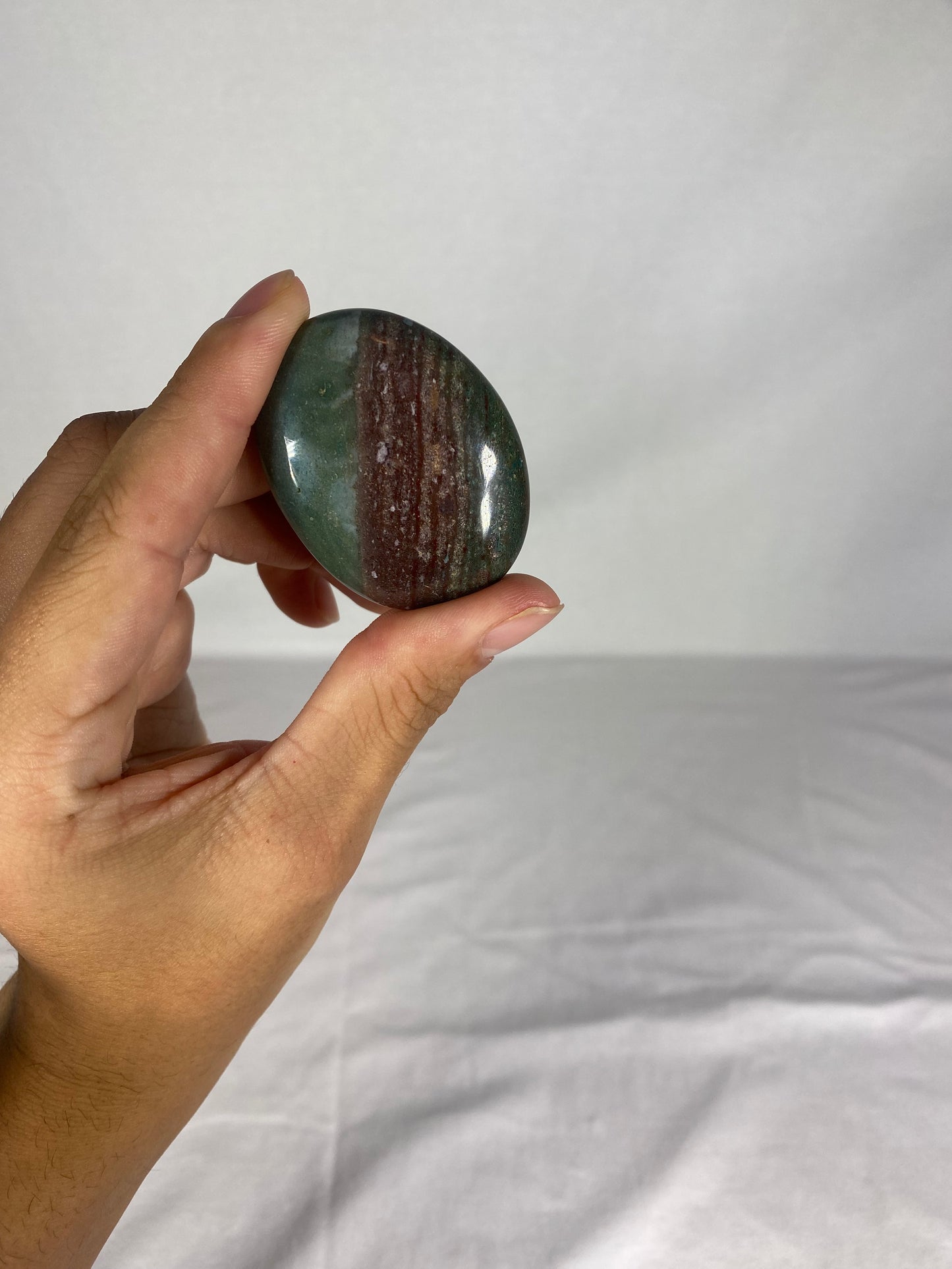 Madagascan Polished Jasper Palm Stone (F)