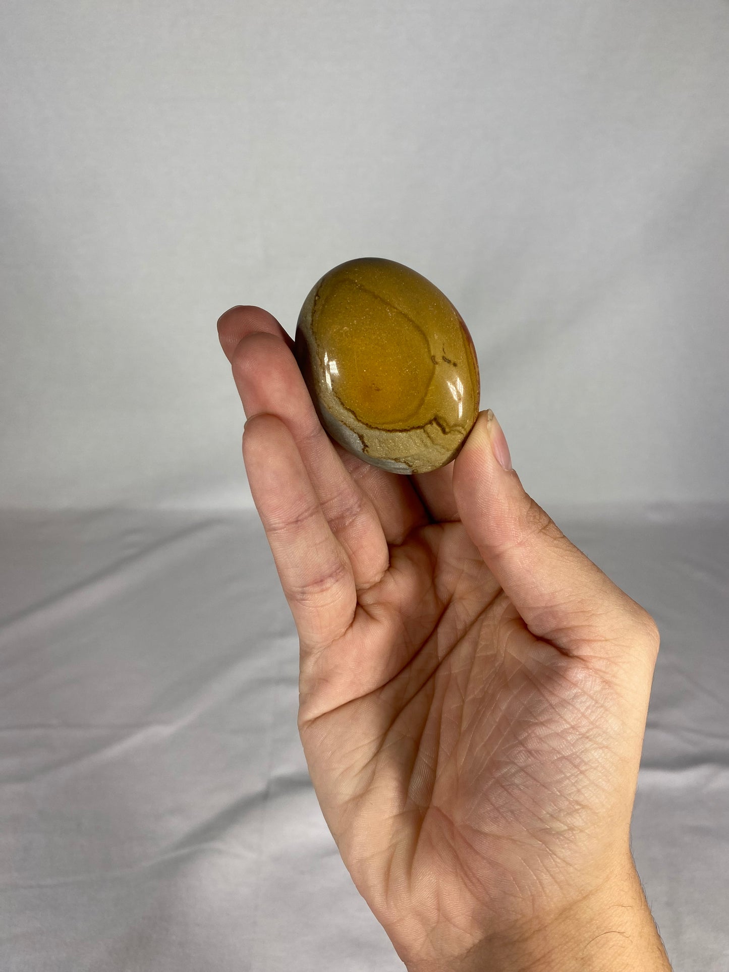 Madagascan Polished Jasper Palm Stone (D)