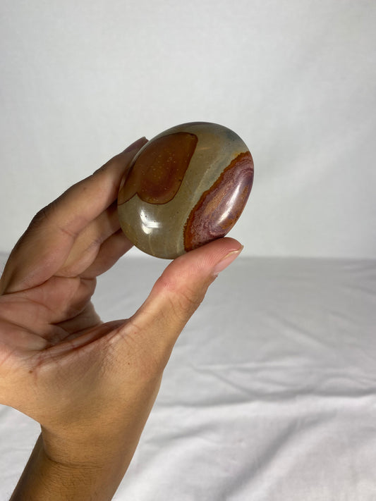 Madagascan Polished Jasper Palm Stone (Q)