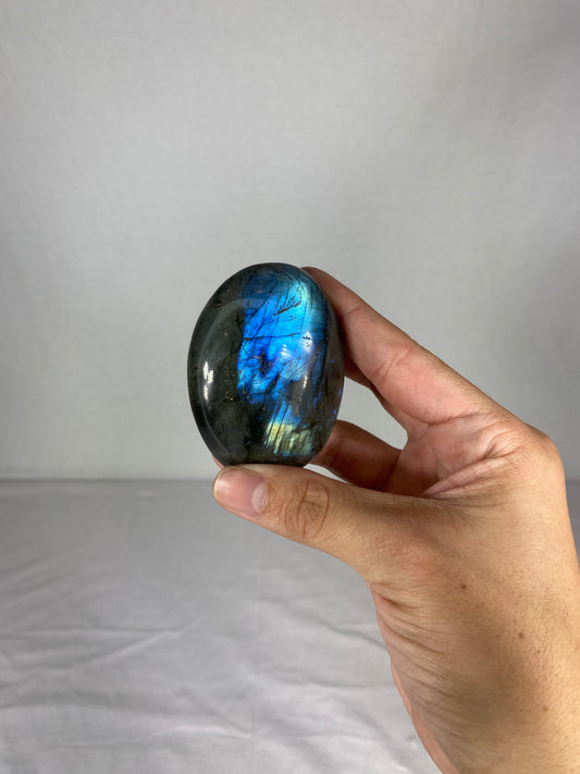 Madagascan Polished Labradorite Palm Stone (E)