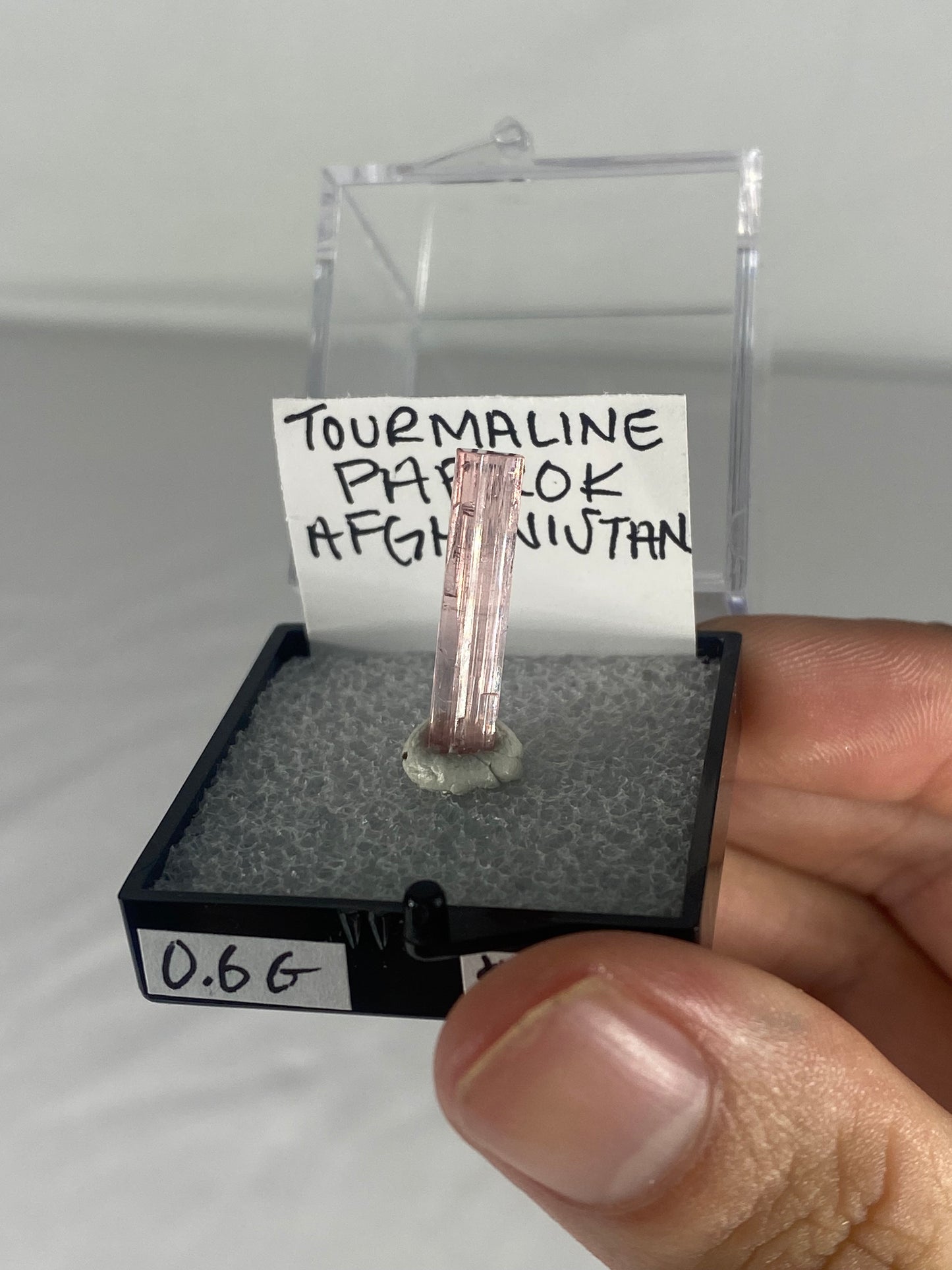Pink Tourmaline Thumbnail Specimen From Afghanistan (Pre-Done A)