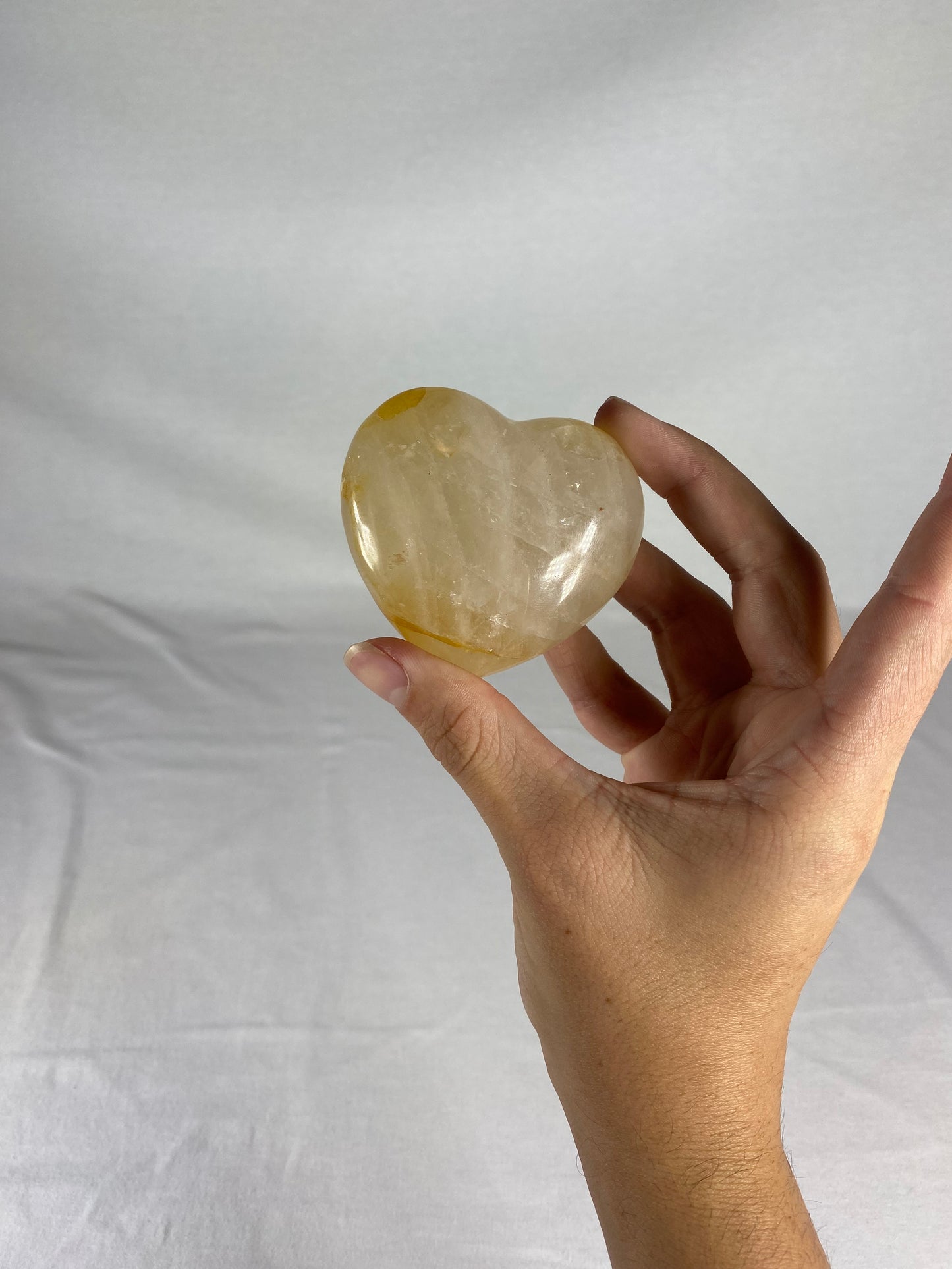 Madagascan Polished Golden Healer Quartz Heart (F)