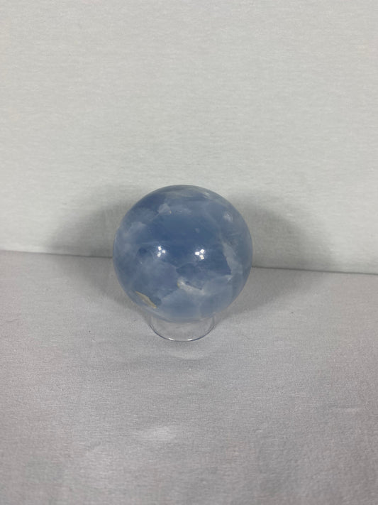 Madagascan Polished Blue Calcite Sphere (A)