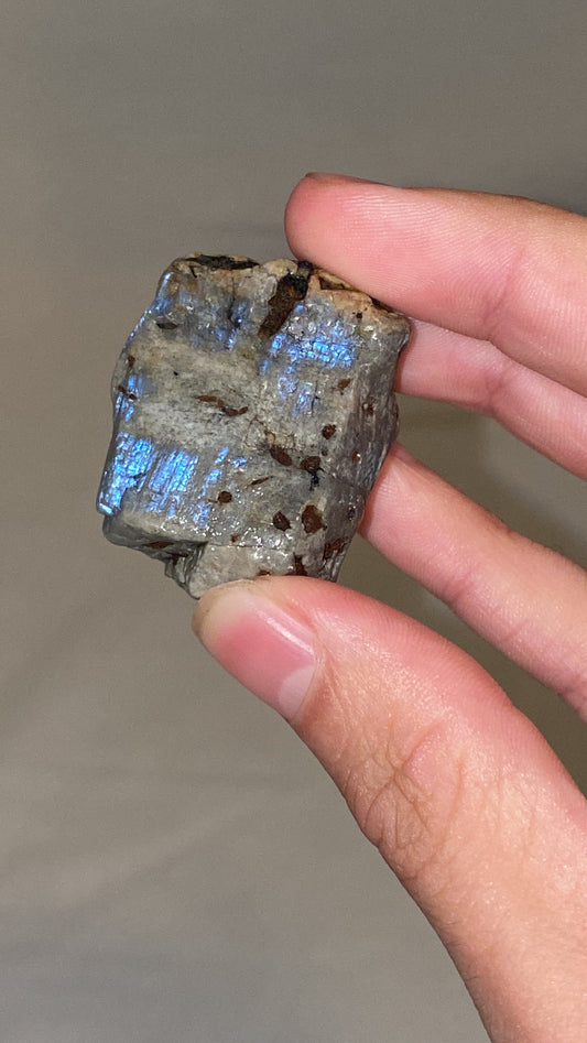 “Electric Blue” Wisconsin Moonstone Specimen (A)