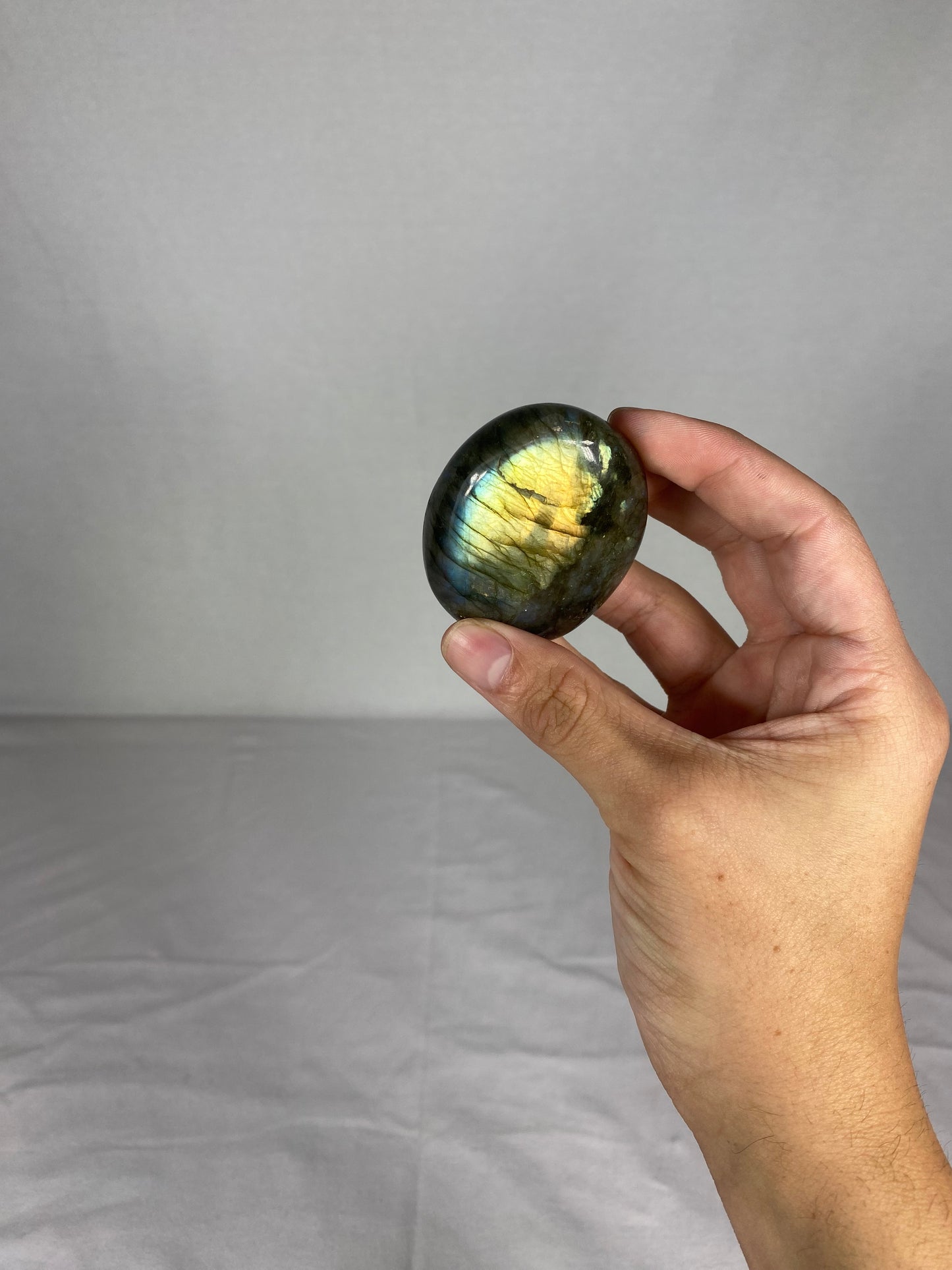 Madagascan Polished Labradorite Palm Stone (T)