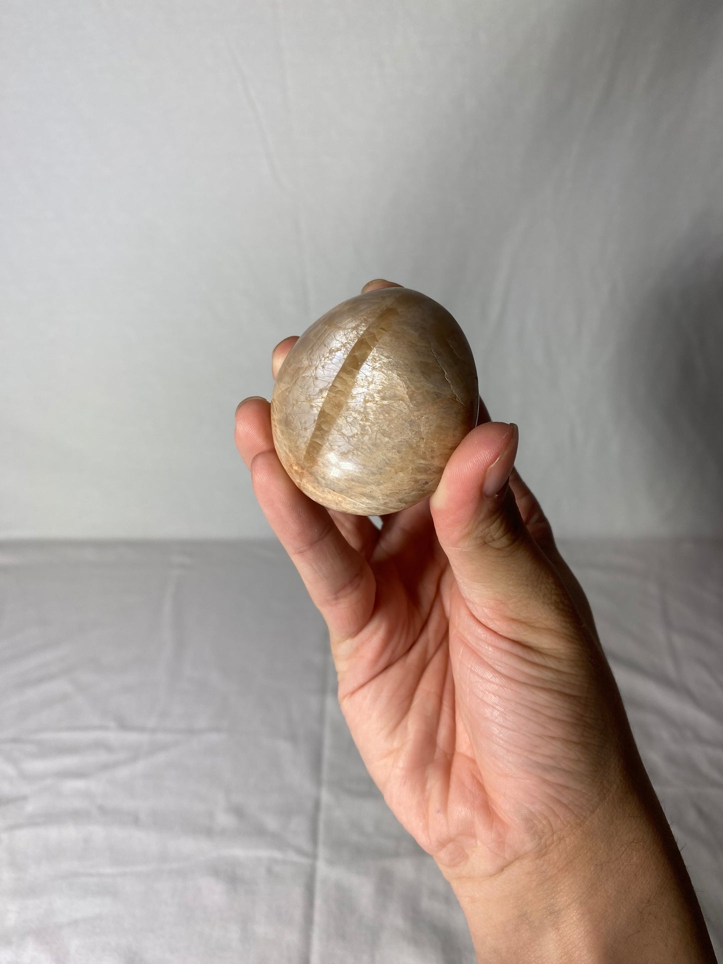 Madagascan Polished Sunstone Palm Stone (I)