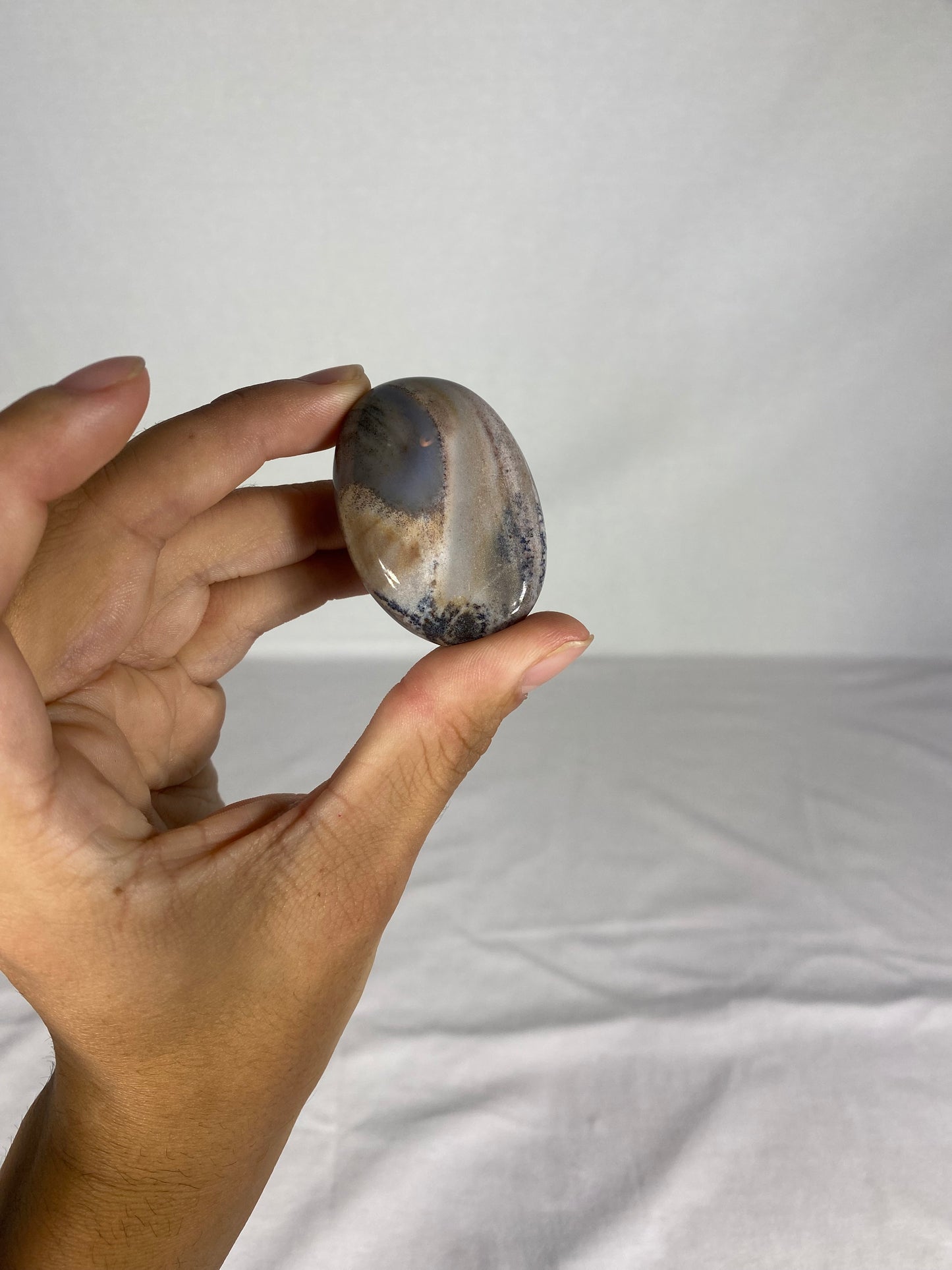 Madagascan Polished Jasper Palm Stone (J)