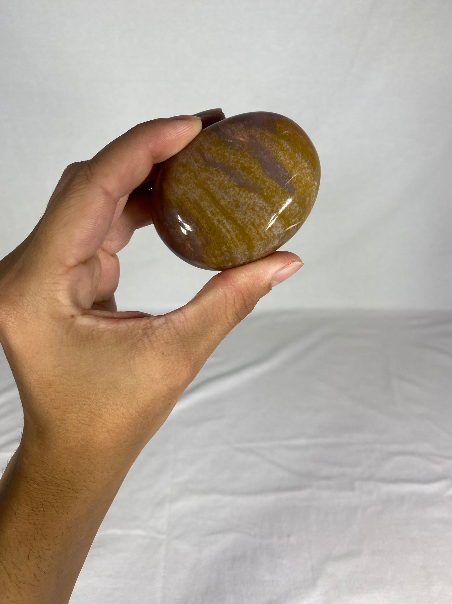 Madagascan Polished Jasper Palm Stone (U)