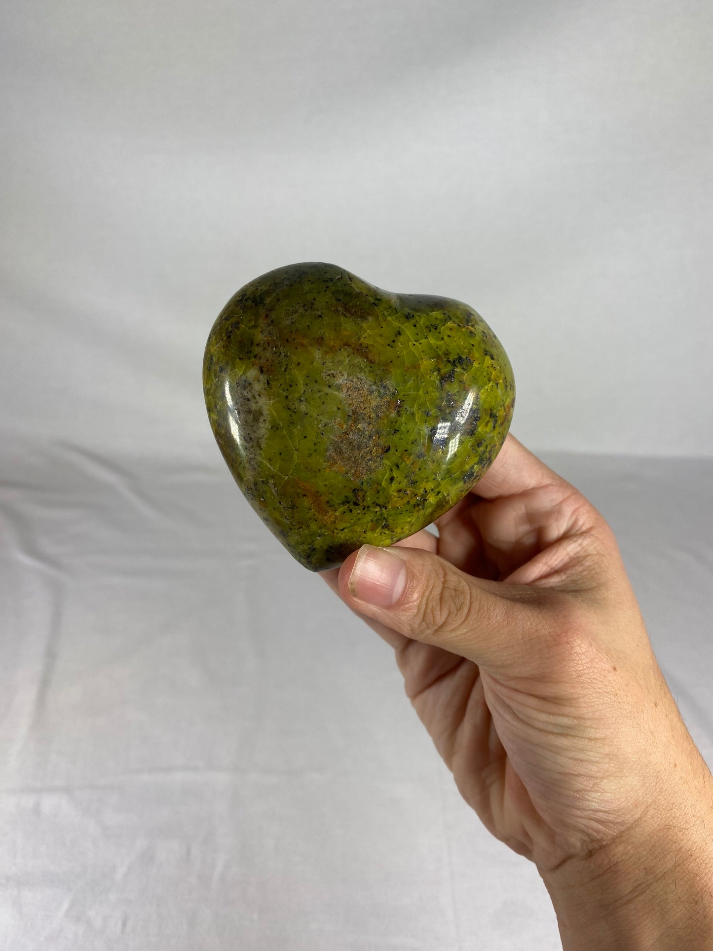 Madagascan Polished Green Opal Heart (E)