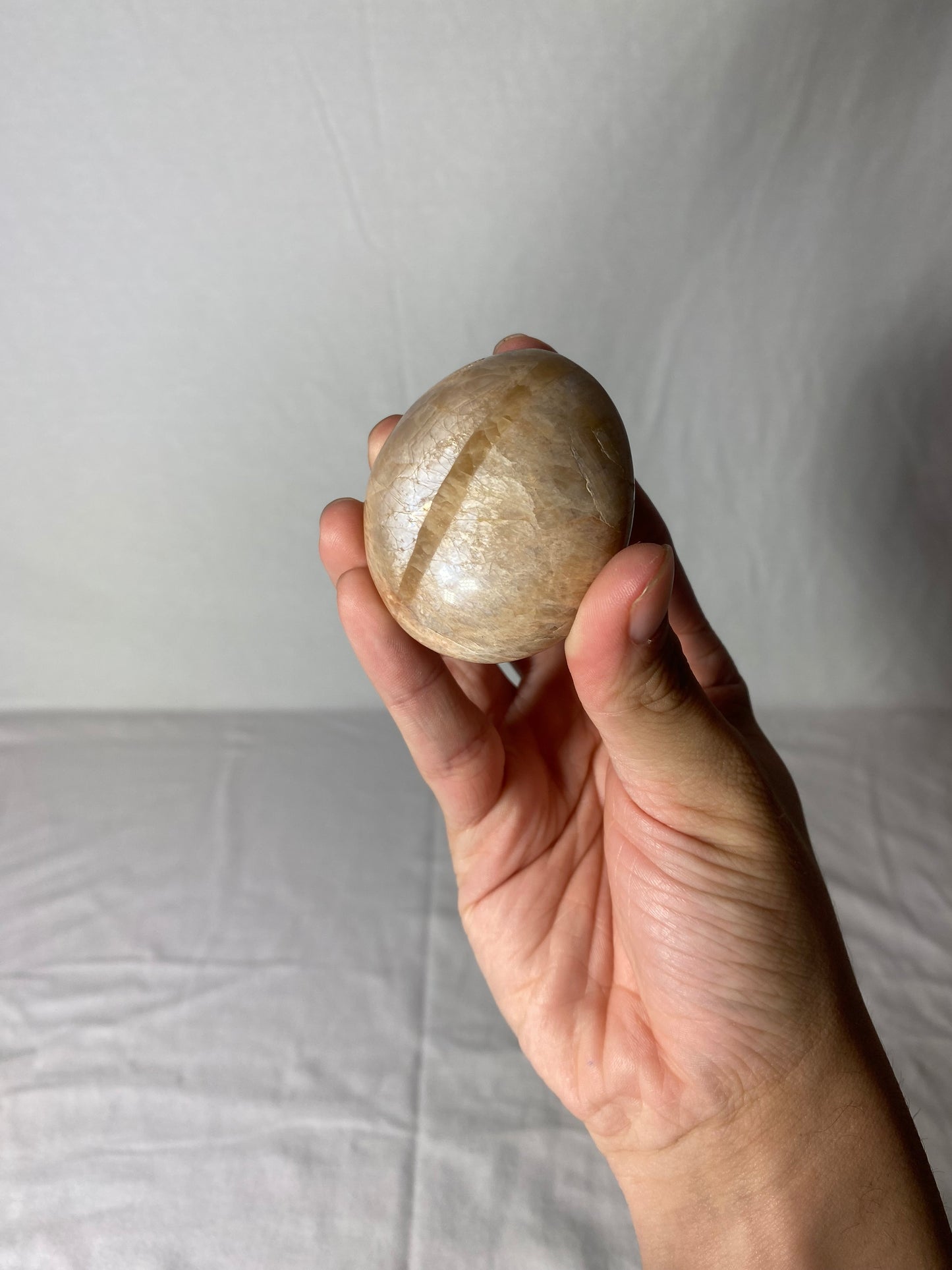 Madagascan Polished Sunstone Palm Stone (I)