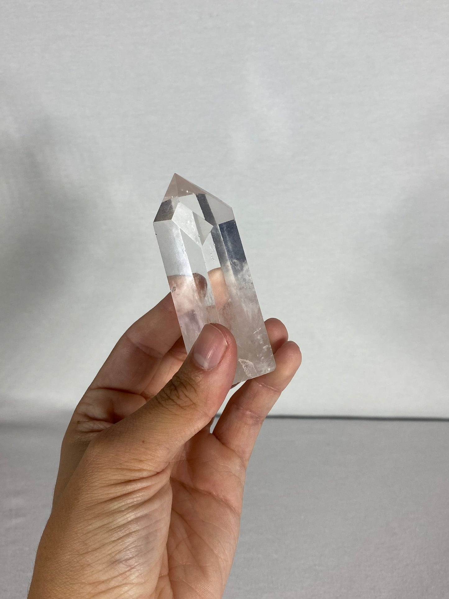 Chinese Polished Clear Quartz Tower (A)
