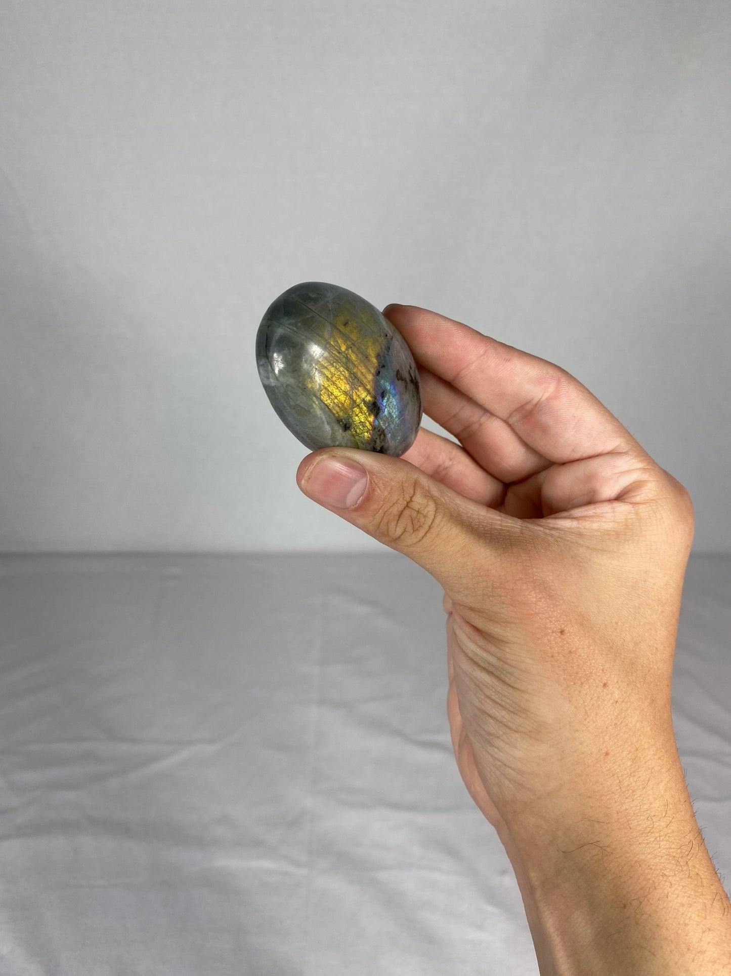 Madagascan Polished Labradorite Palm Stone (S)
