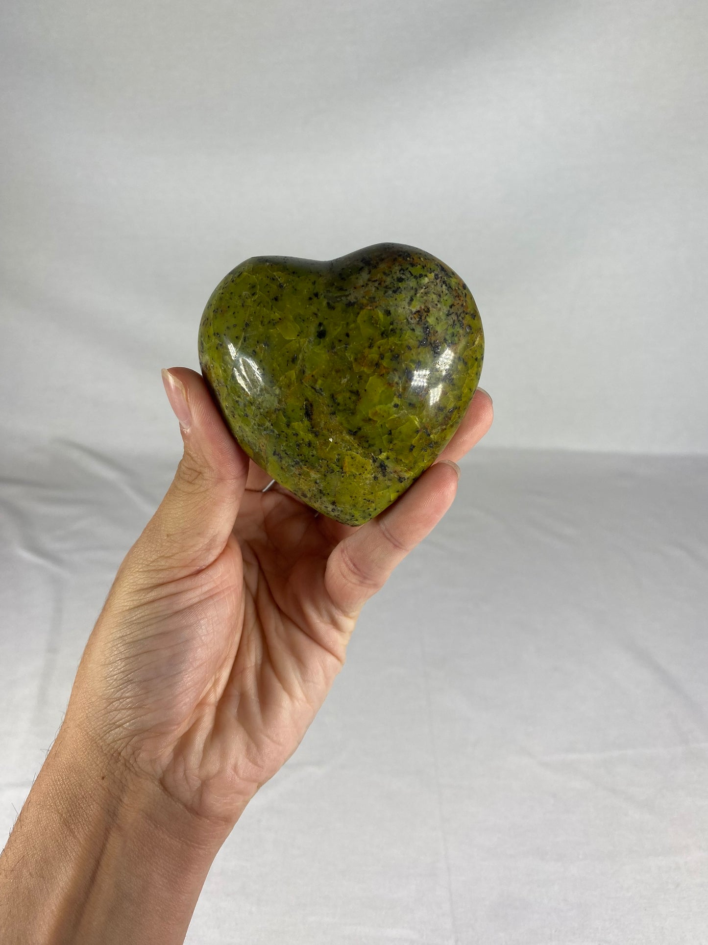 Madagascan Polished Green Opal Heart (E)