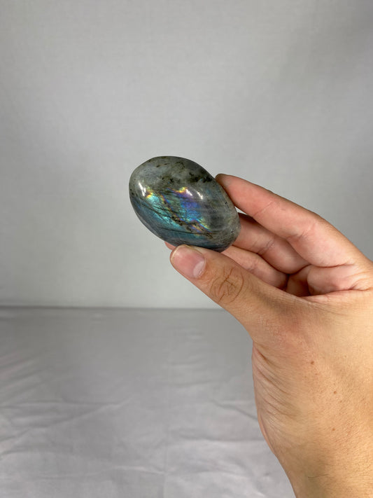 Madagascan Polished Labradorite Palm Stone (B)