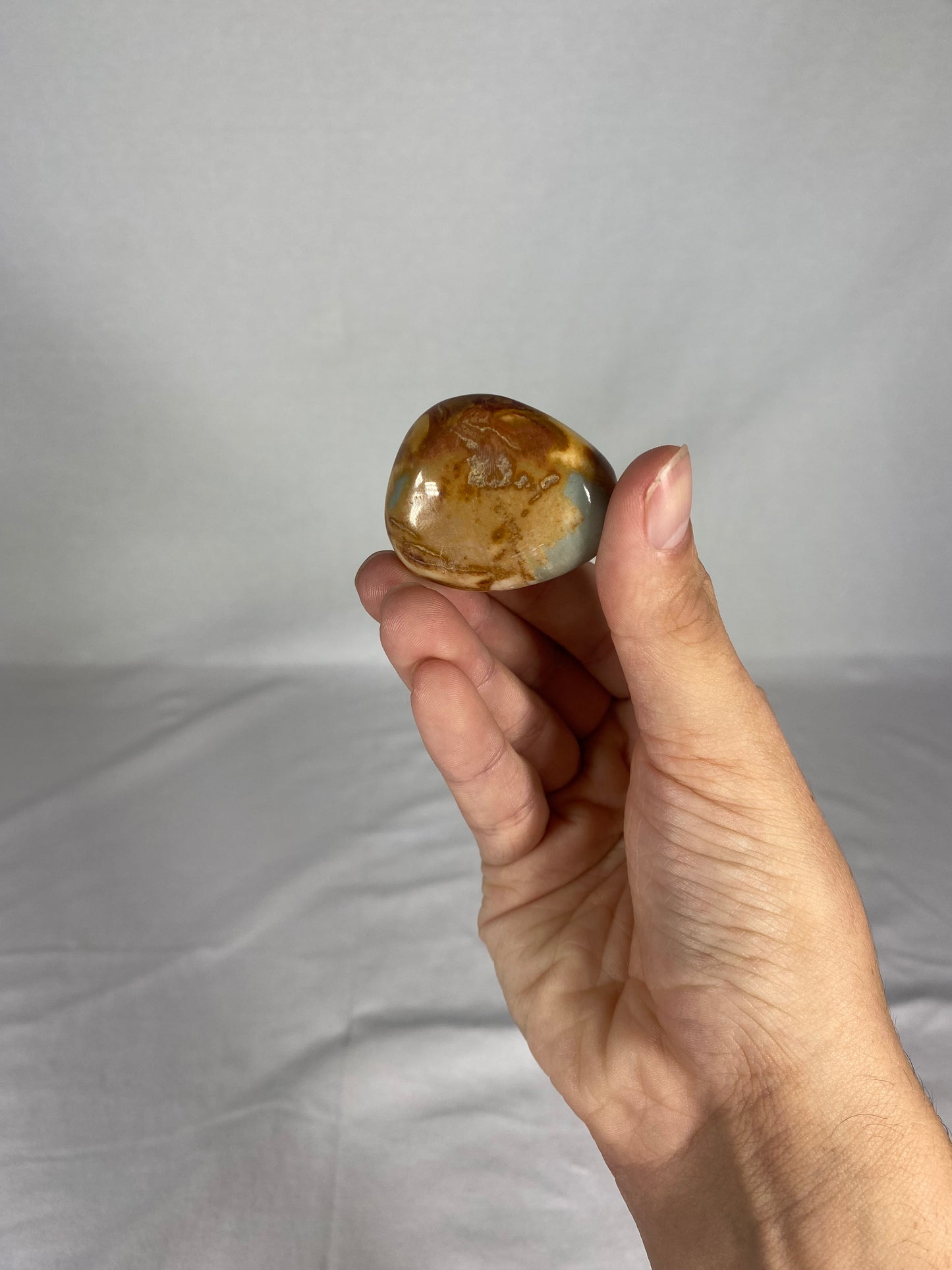 Madagascan Polished Jasper Palm Stone (B)